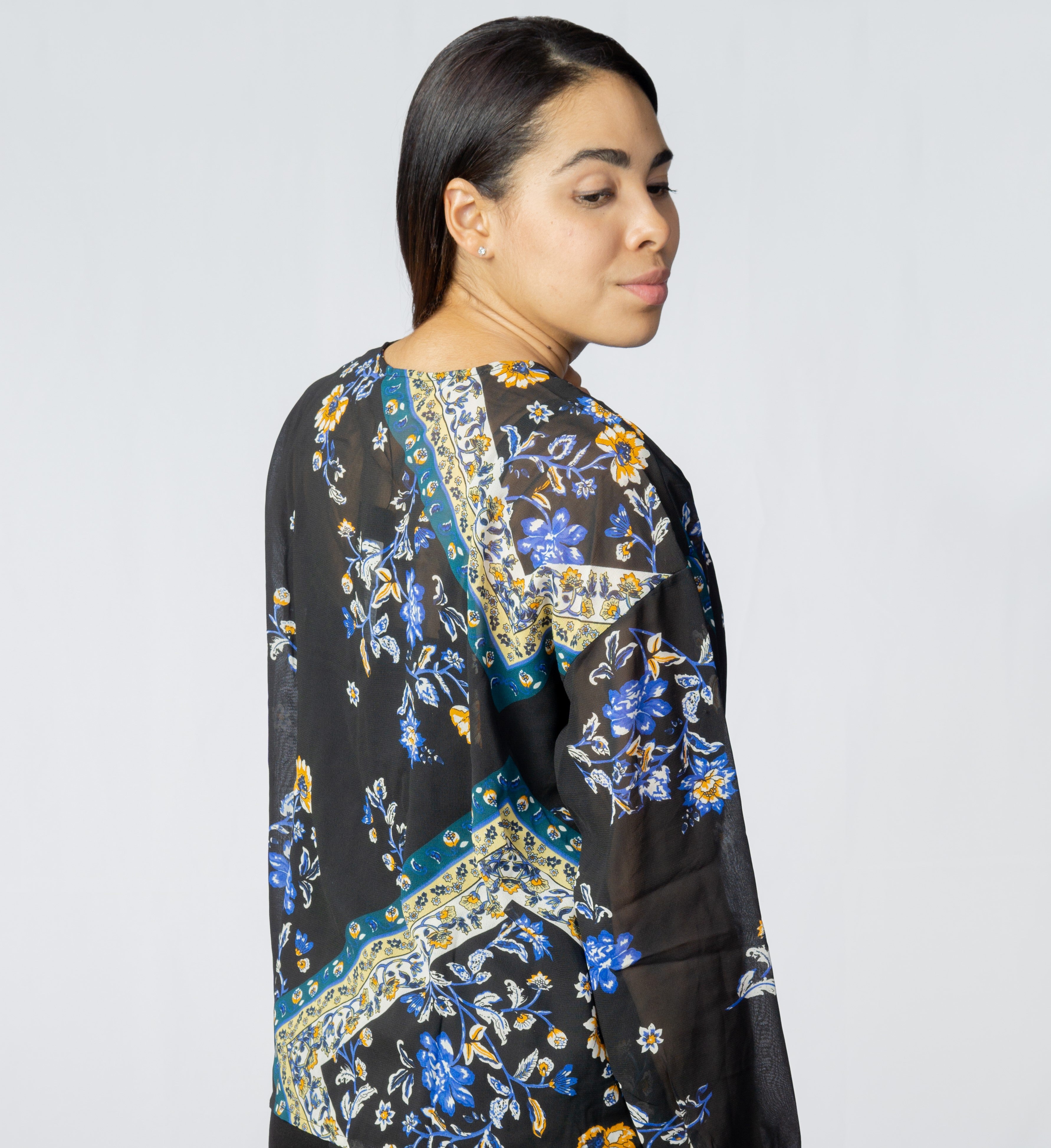 Blusa Only Onlnina L/S V-Neck Negro Denim