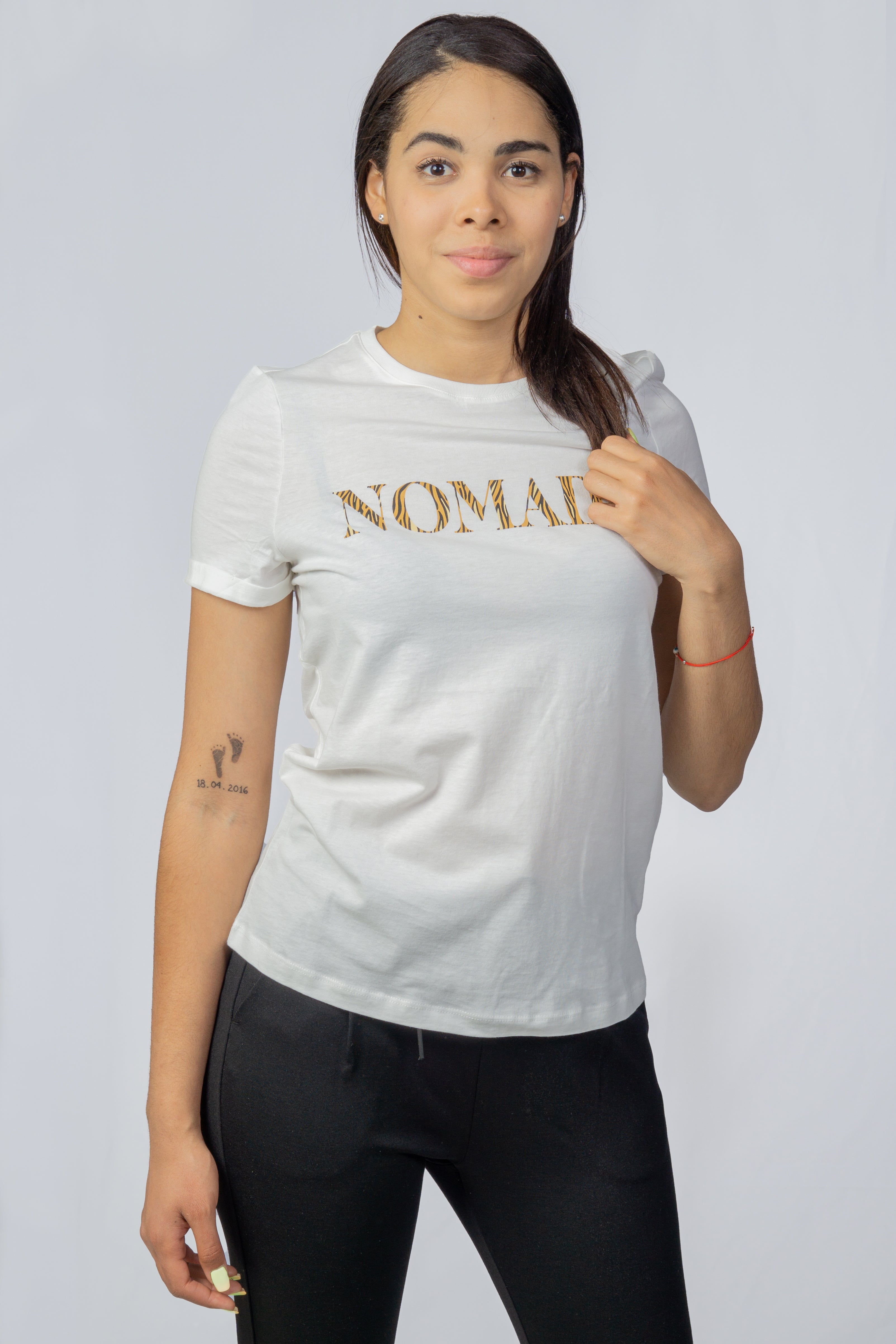 Polera Vero Moda Vmiconic shirt s/s Blanco Sb6