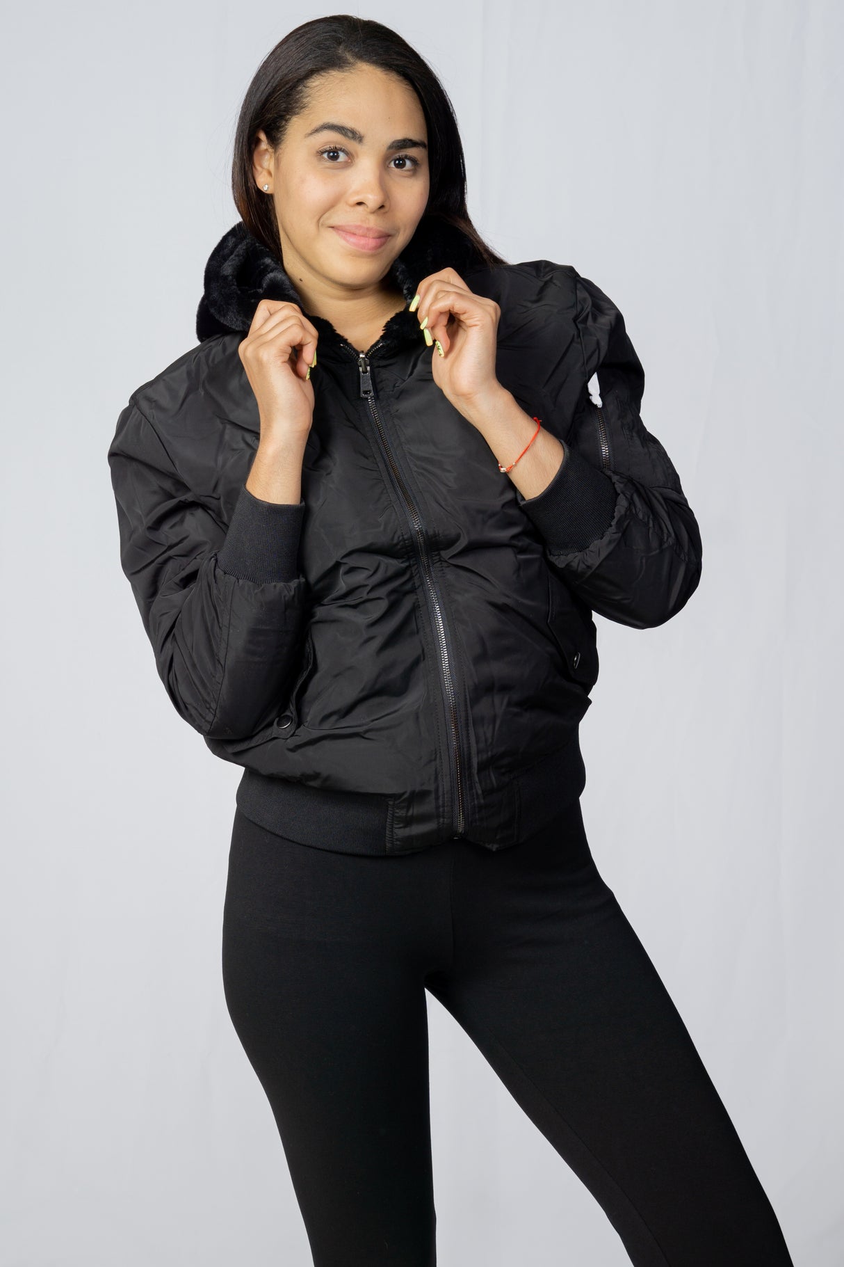Chaqueta Jacqueline Jdykacy Reversible Negro