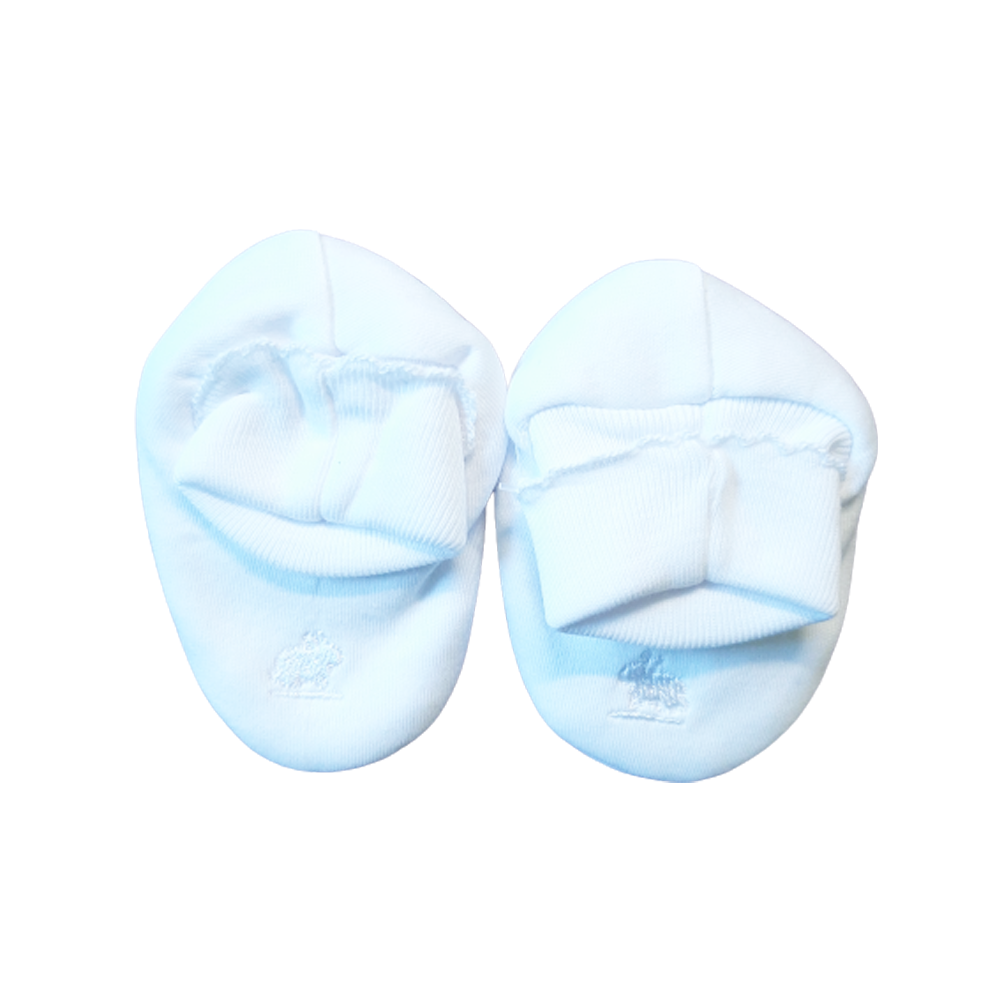 Escarpines Babycottons Doble C/Picot Blanco