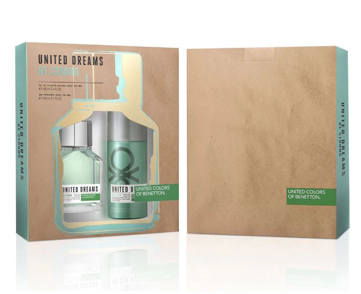 Estuche United Dreams Be Strong Edt100Ml+150Ml Desod Hombre
