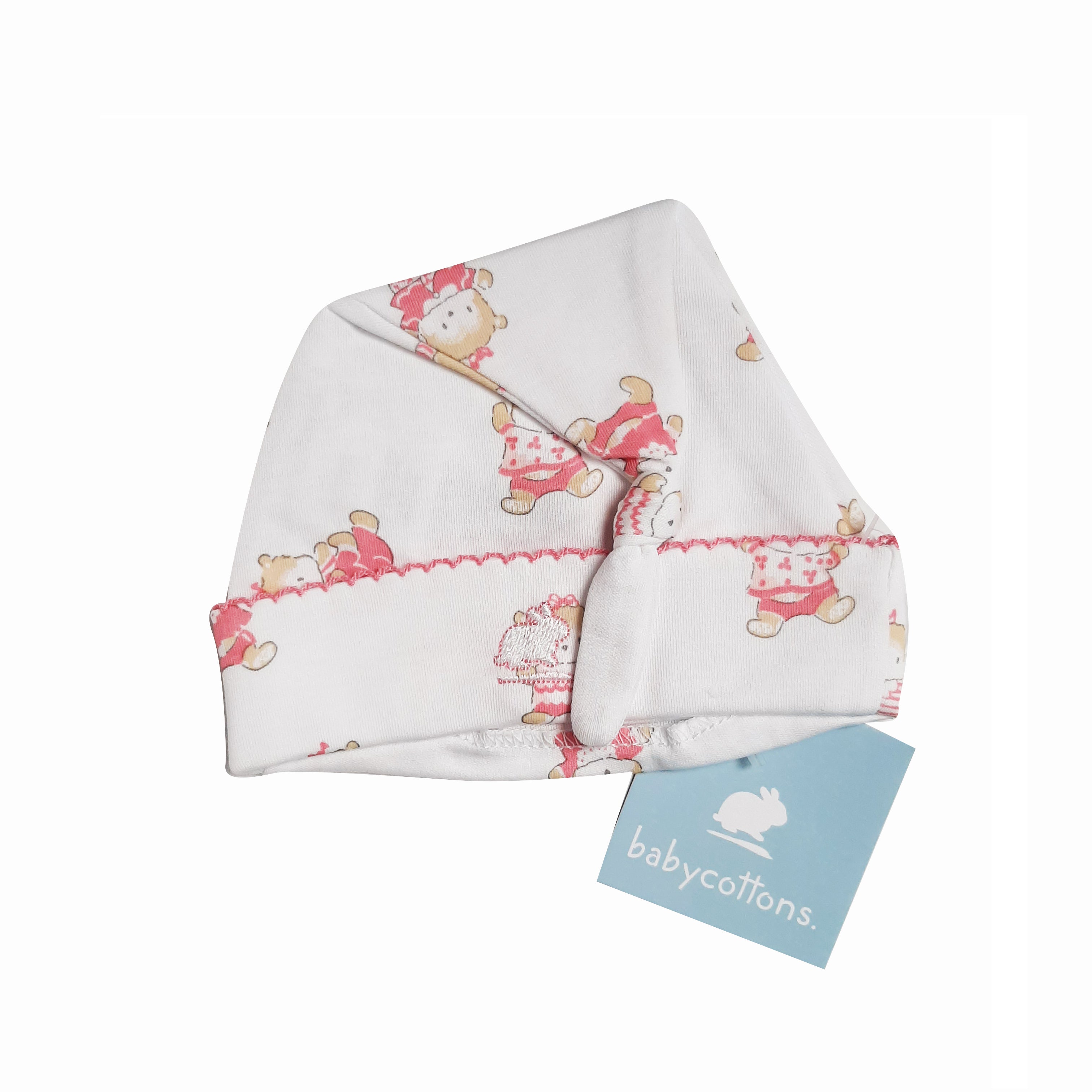 Gorro Babycottons C/nudo Dancing Bears E Bco-Coral
