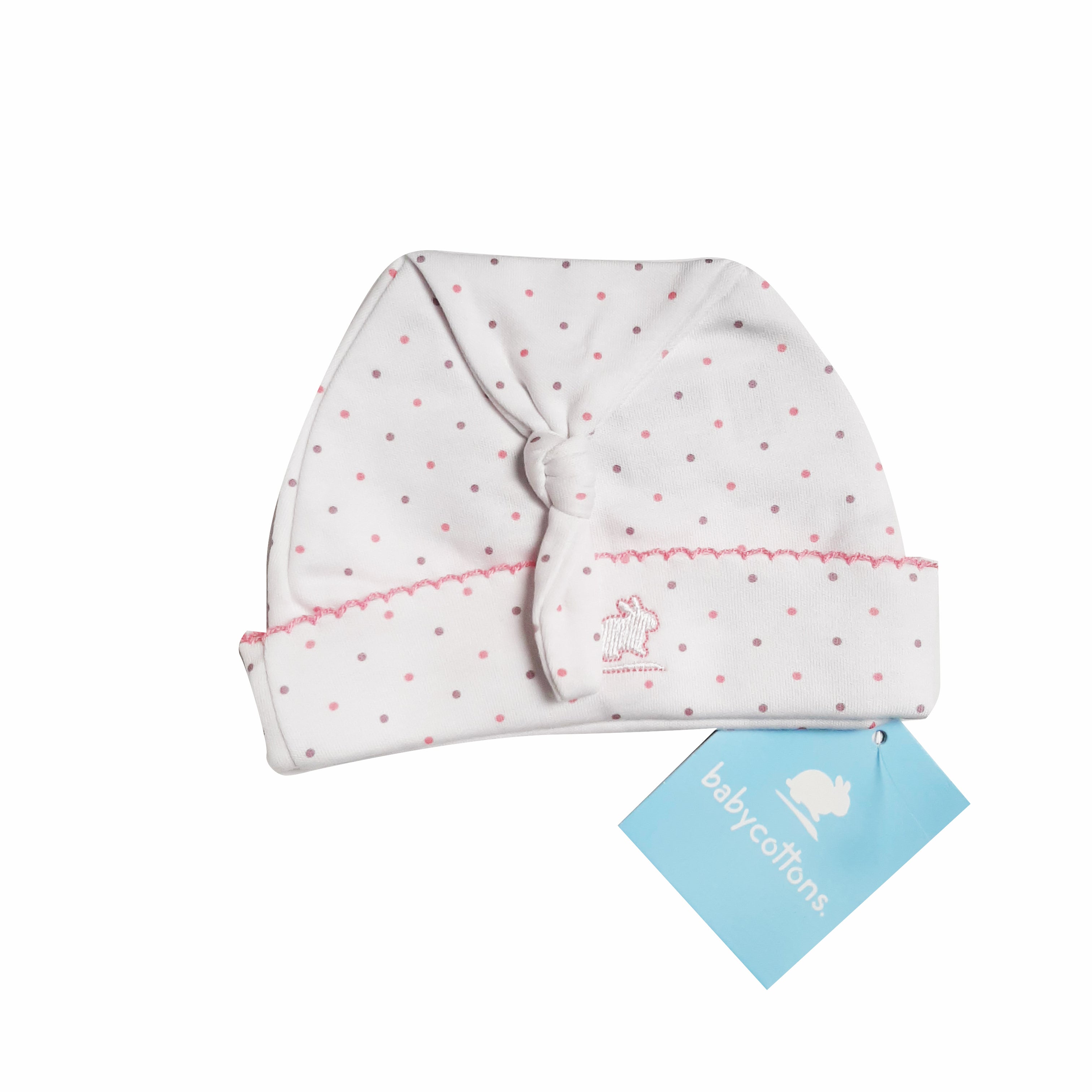 Gorro Babycottons C/nudo Wintertime Dots E Bco-Rosa