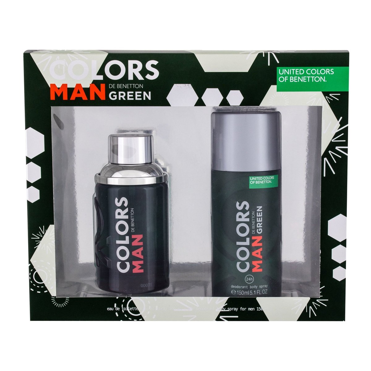 Estuche Colors Green Man Edt 100Ml+150Ml Deo Hombre