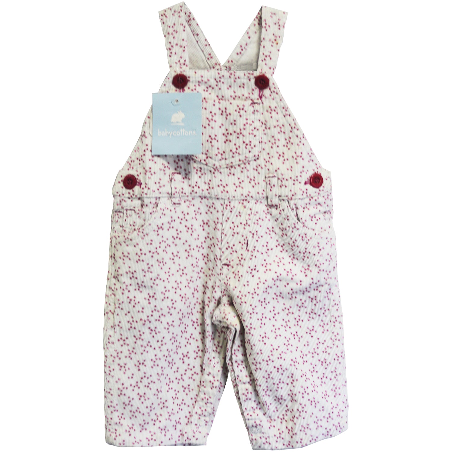 Jardinera Overall BB Stella Blanco Fucsia