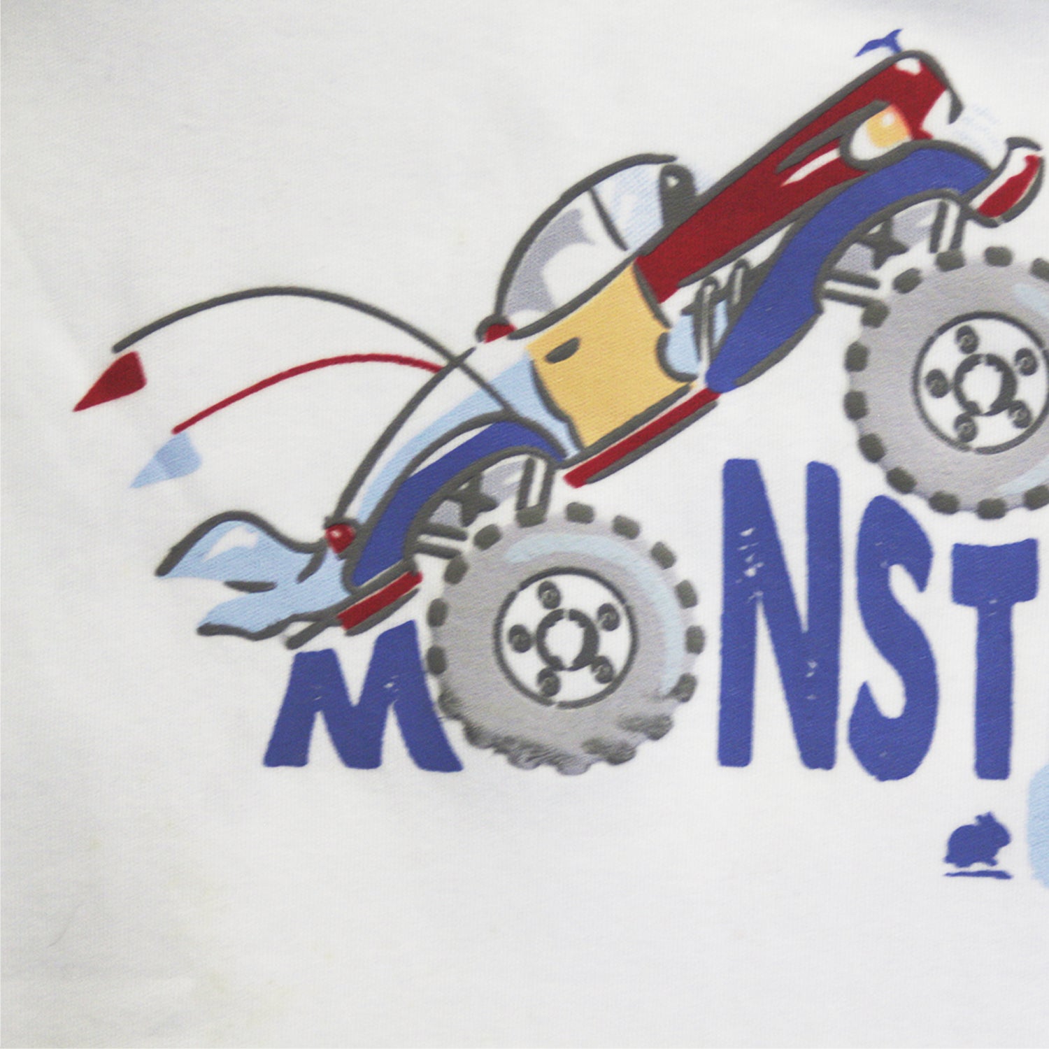 Body Monster Cars Blanco Azul