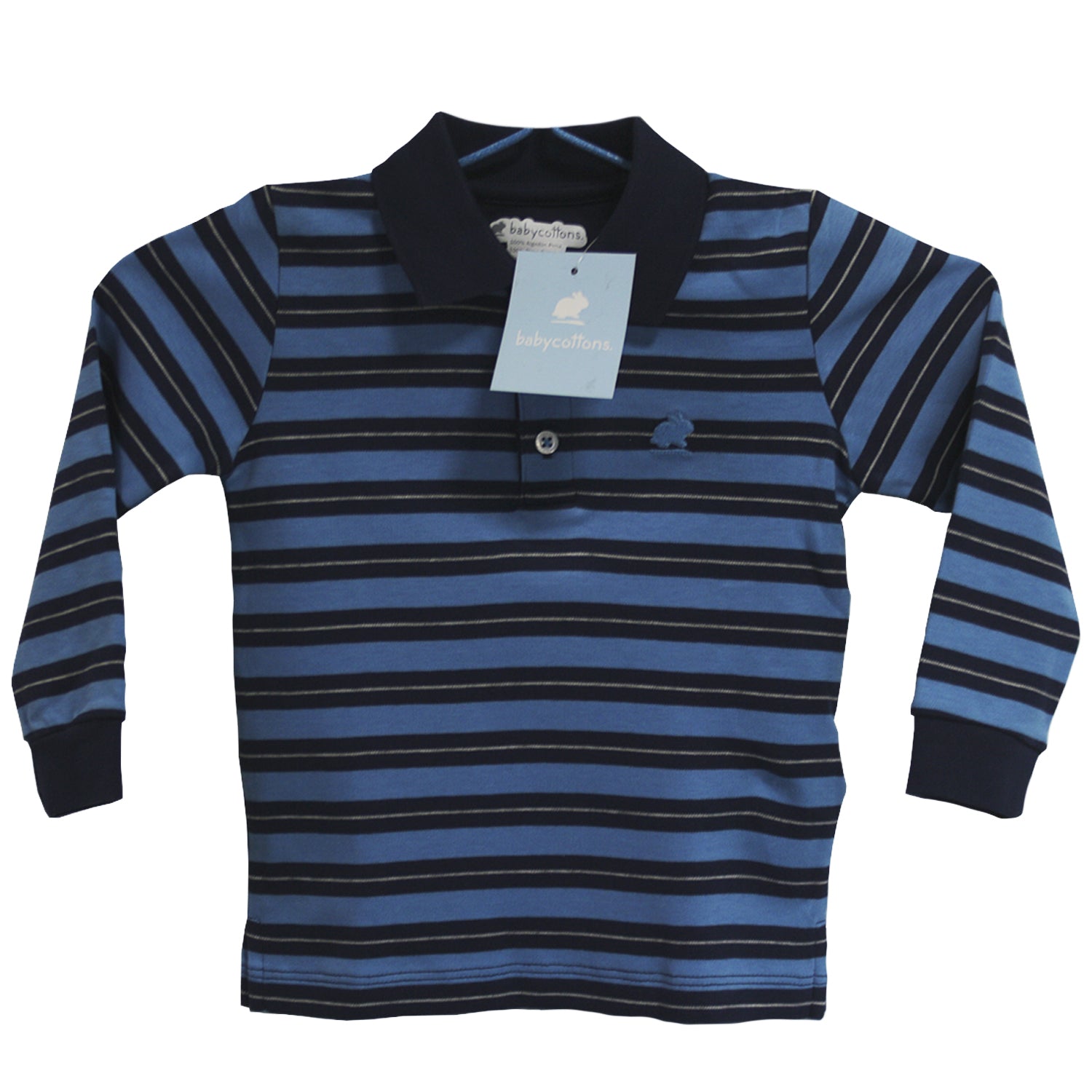 Polera C/Polo William Ray M/L Celeste