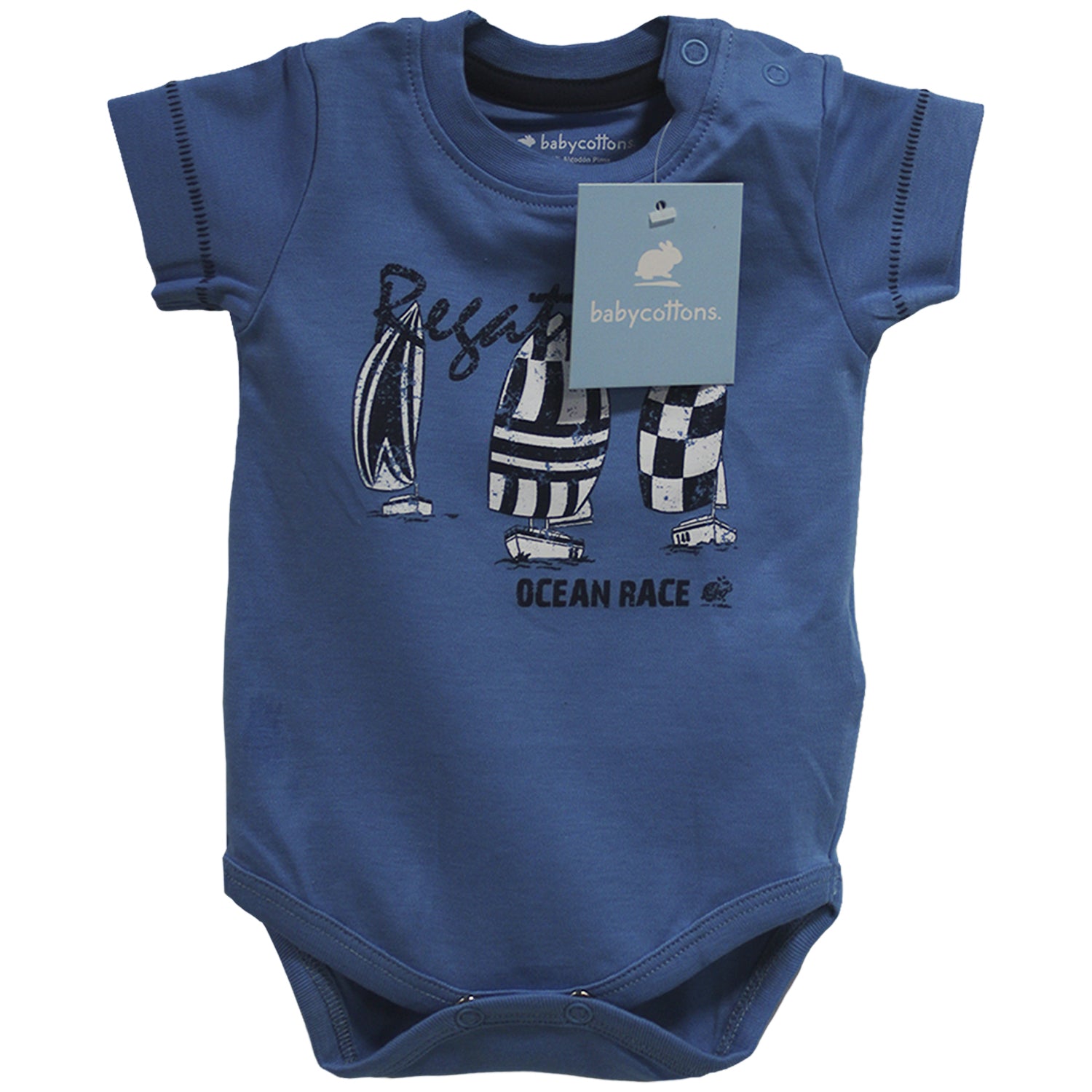 Body Babycottons T-Shirt Mc Regatta C/Est. Azulino