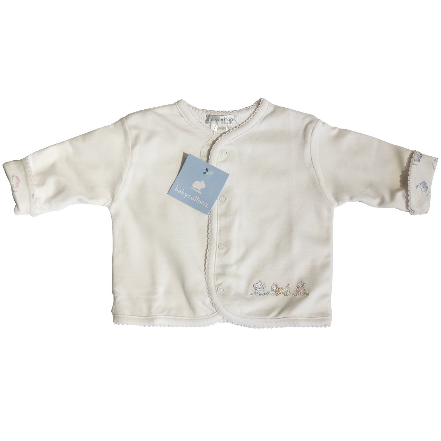 Cardigan Babycottons Rever S/Capucha Estampado