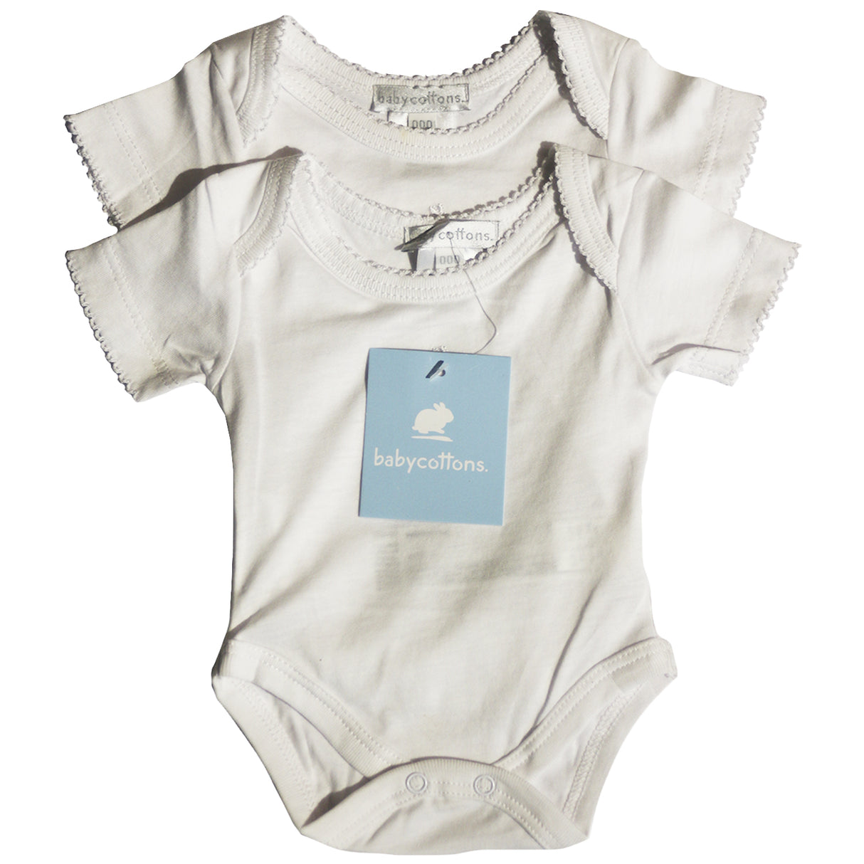 Body Babycottons M/C Americana Logo Jersey Set x 2 Blanco