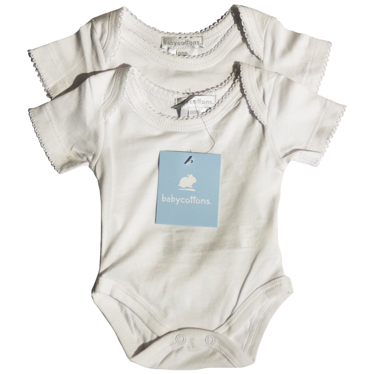 Body Babycottons M/C Americana Logo Jersey Set x 2 Blanco