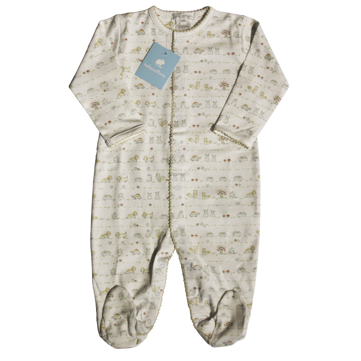 Enterito Babycottons Footie En las maderas Blanco -Kaki