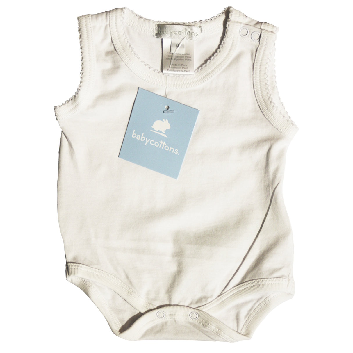 Body Babycottons S/M Logo Jersey Blanco