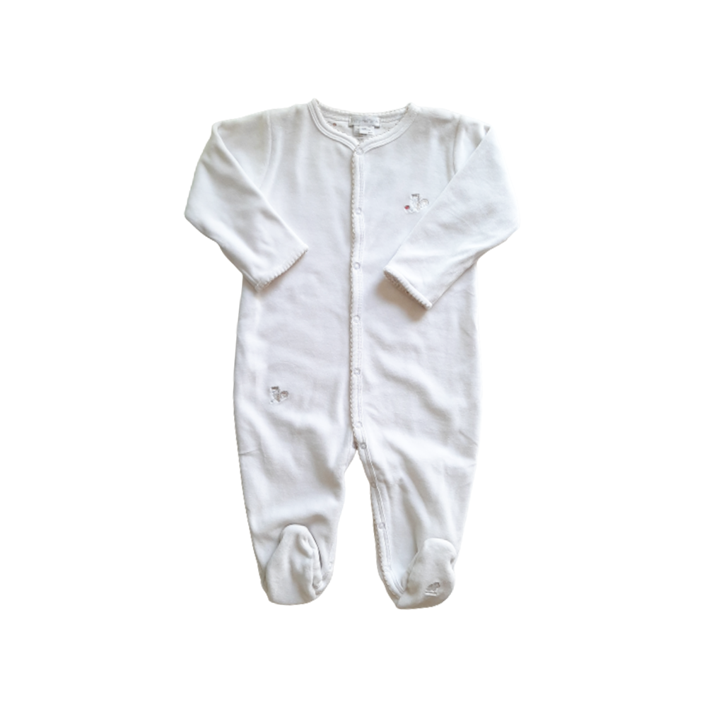 Enterito Babycottons Footie Forrado Convert Bco/Kaki