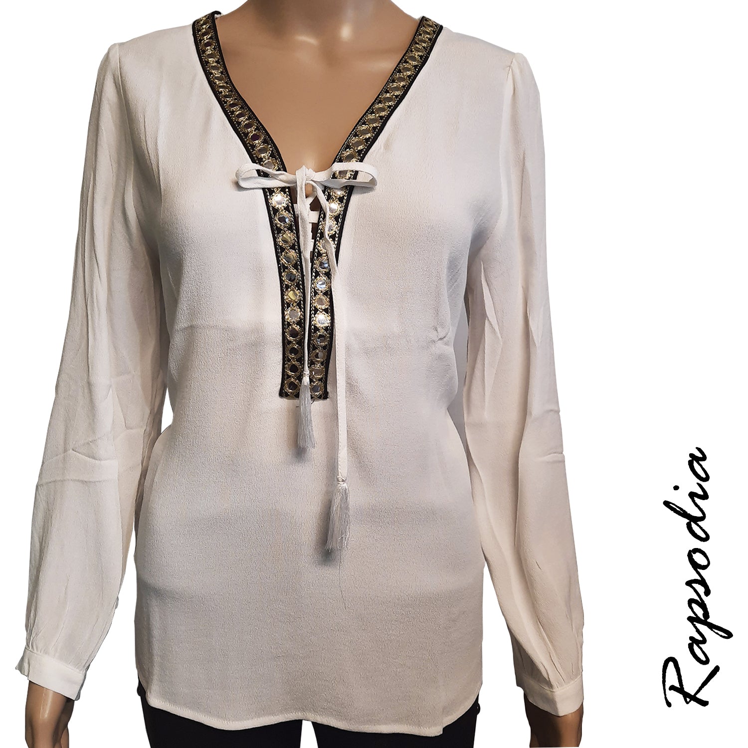 Blusa Rapsodia Mirrors Crudo