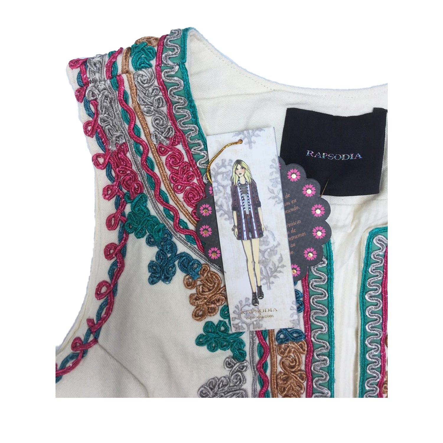 Chaqueta Rapsodia Sin Manga Devar Crudo