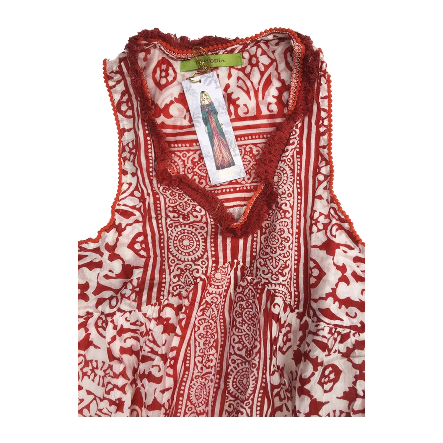 Vestido Rapsodia Largo Isis Pirula Rojo