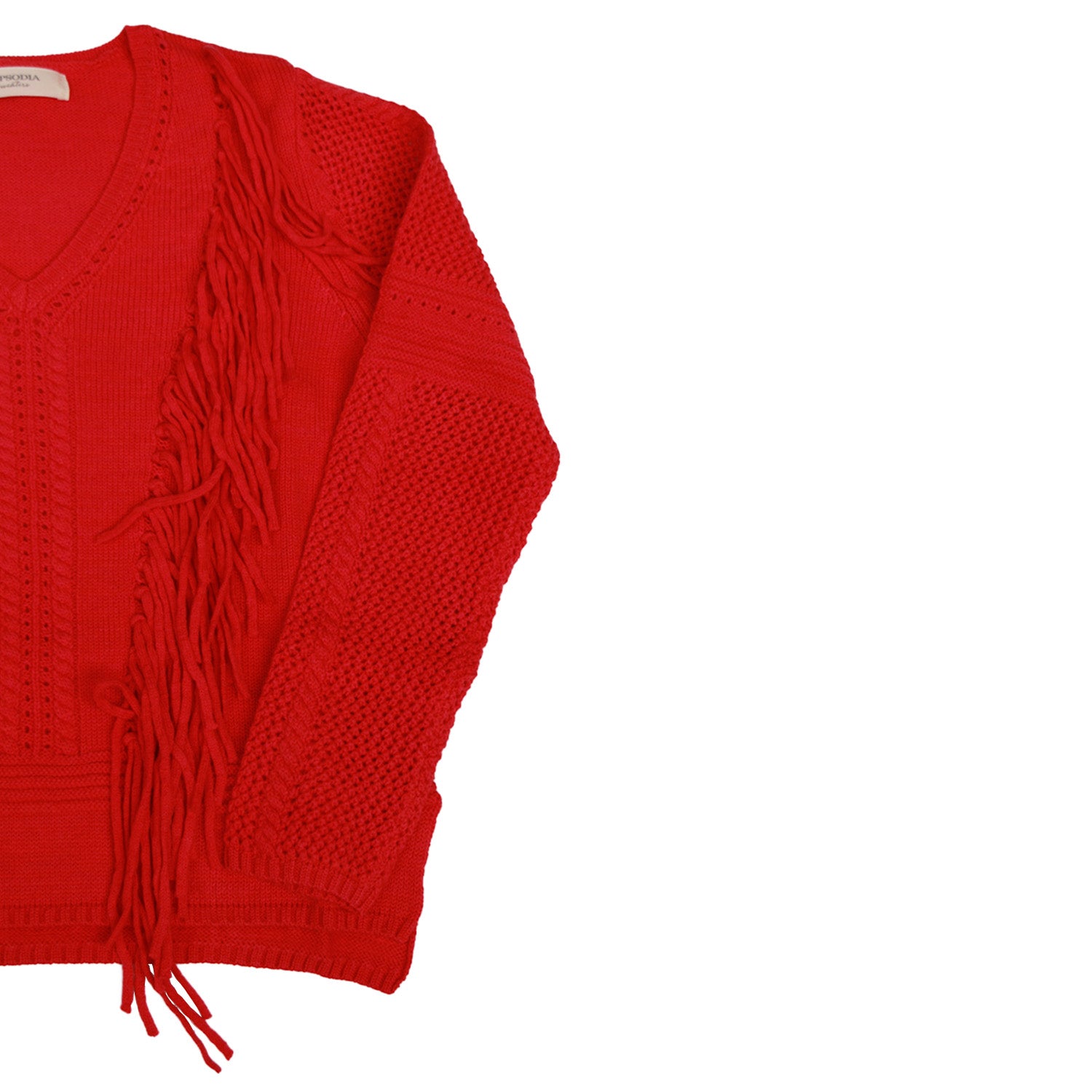 Sweater Rapsodia Fringes Rosa