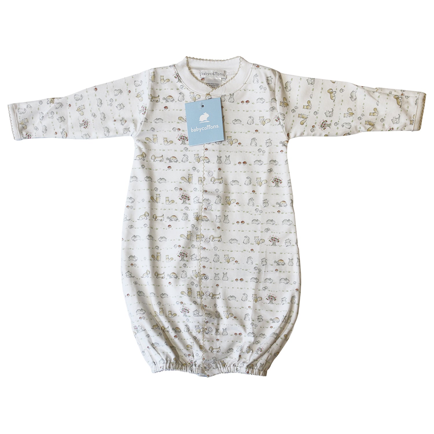 Saquito de Dormir Babycottons humita convertible Blanco Kaki