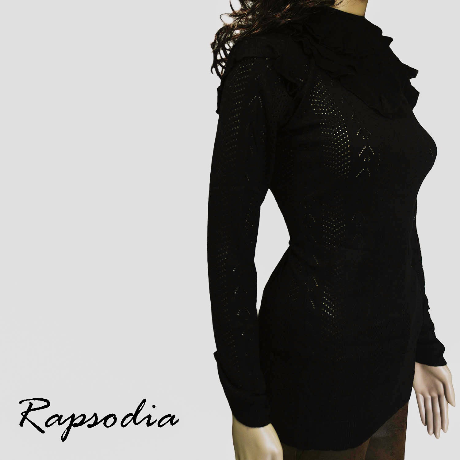 Sweater Rapsodia Guti Long Negro