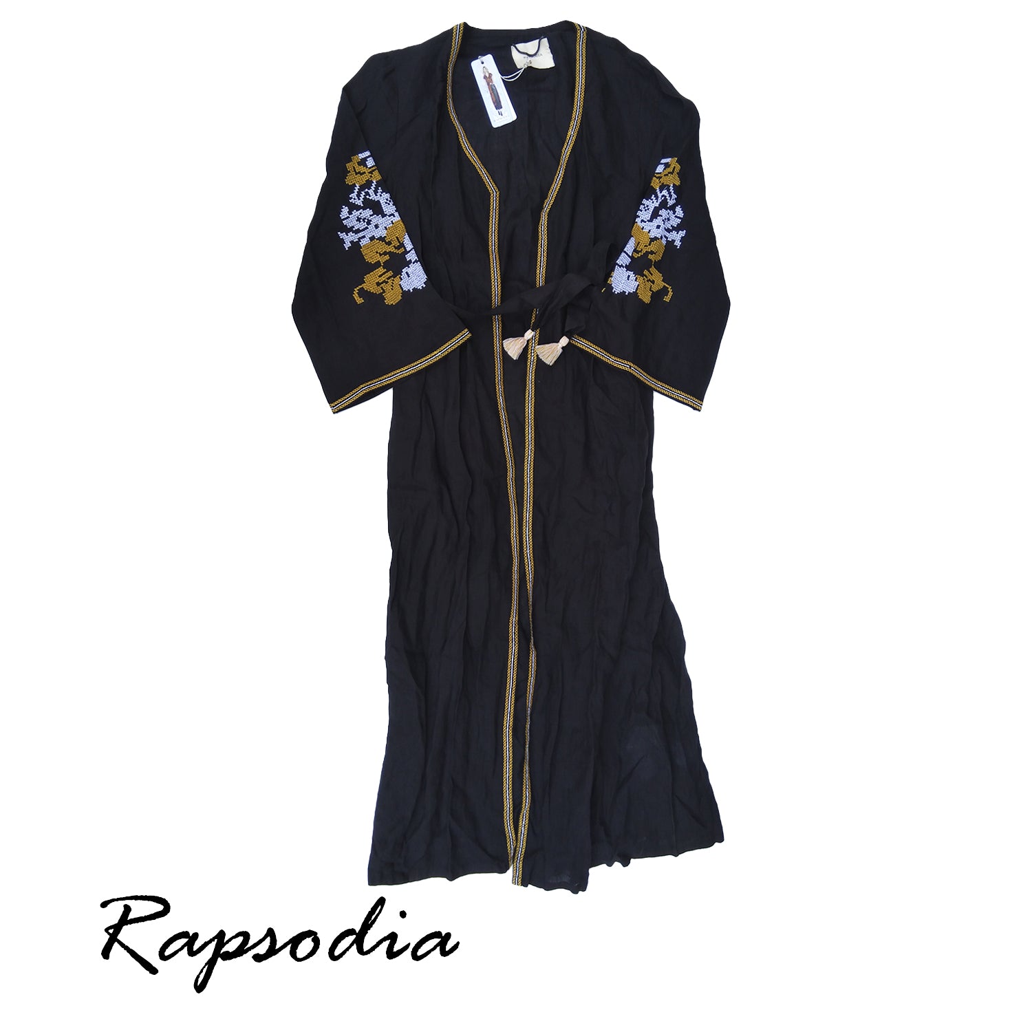 Kimono Rapsodia Greek Long Negro