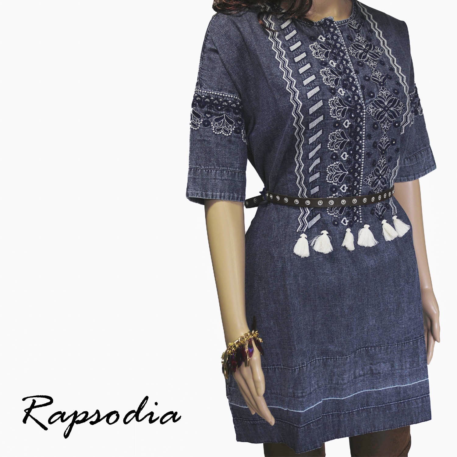 Vestido Rapsodia Denim Celeste