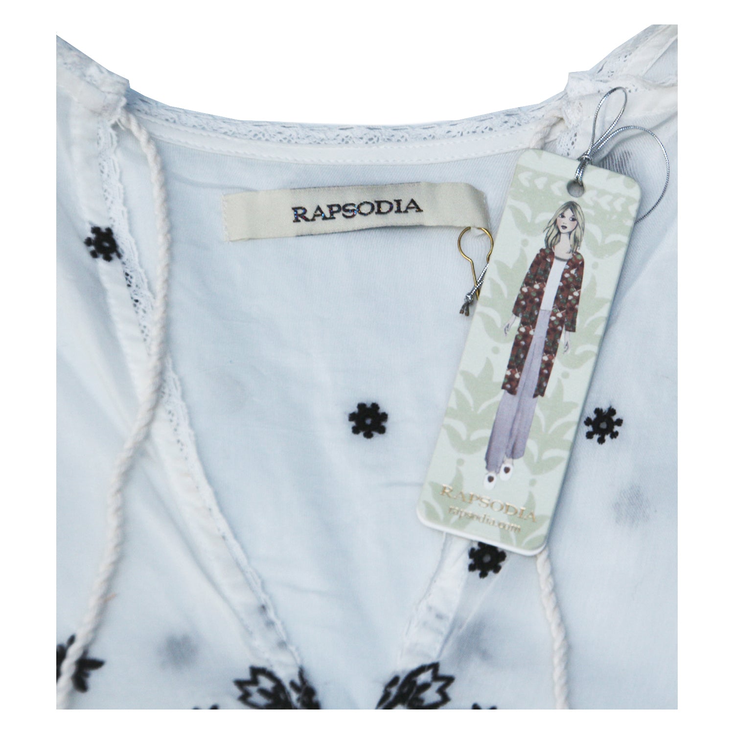 Blusa Rapsodia Garden Negro