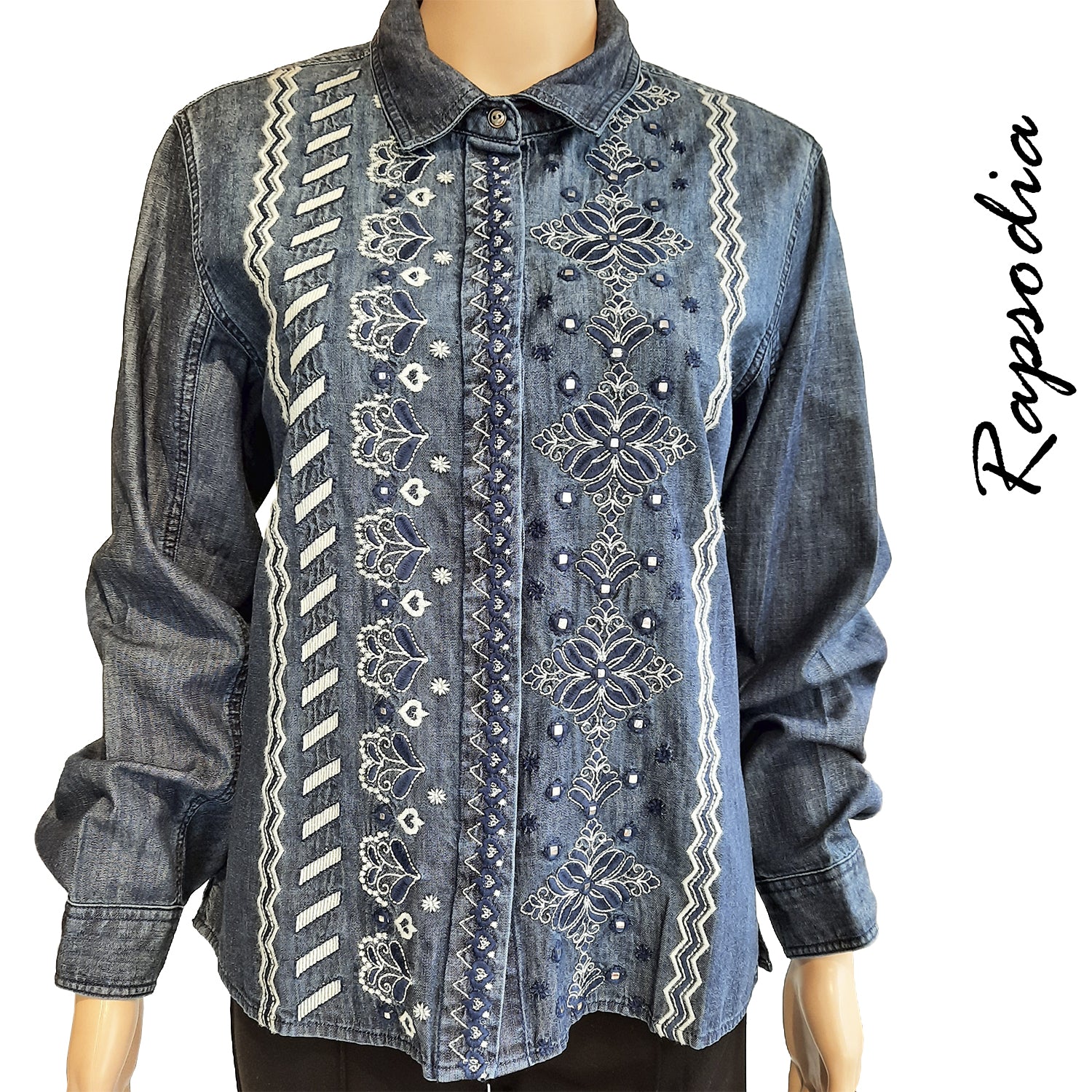 Blusa Rapsodia Denim Celeste
