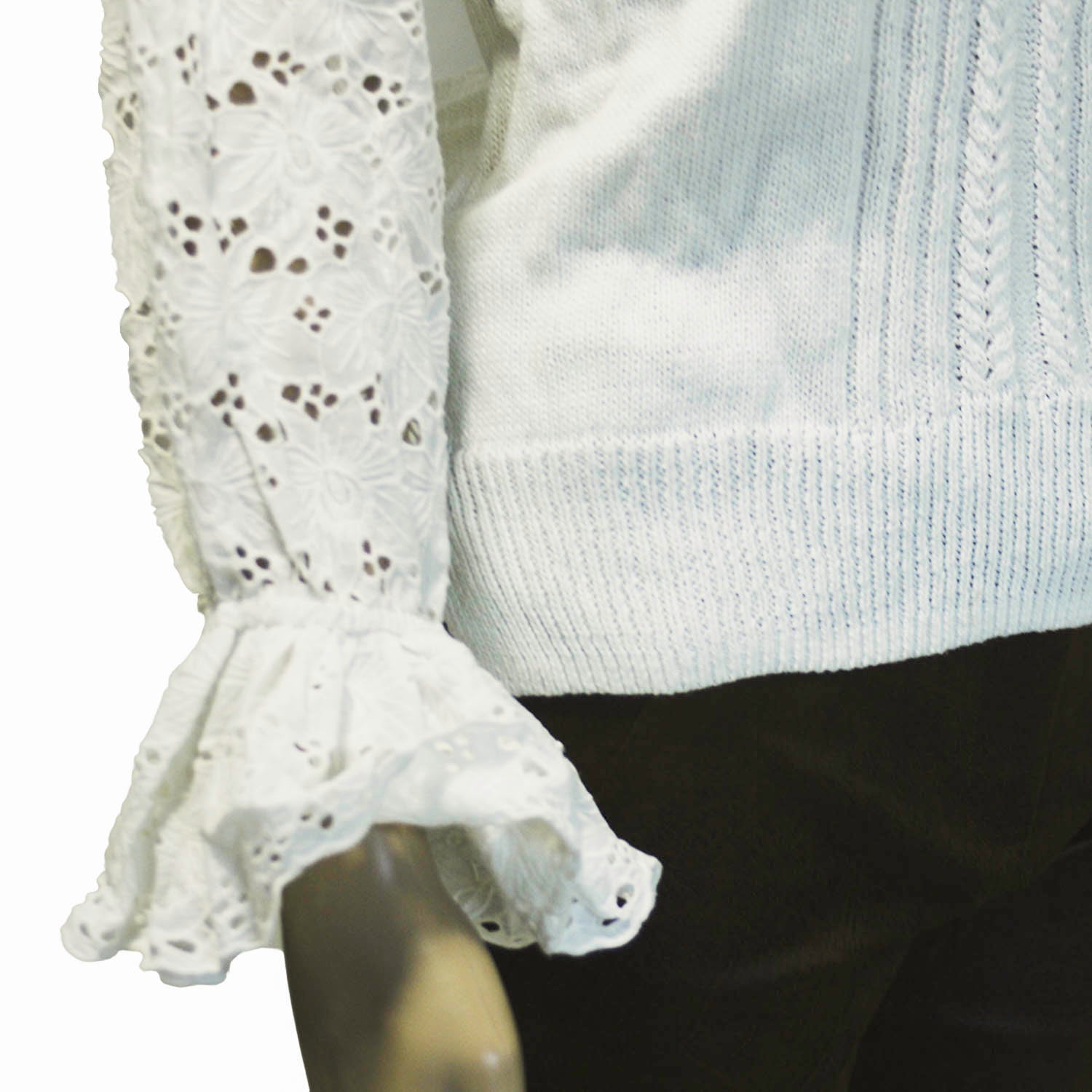 Sweater Rapsodia Lace Blanco