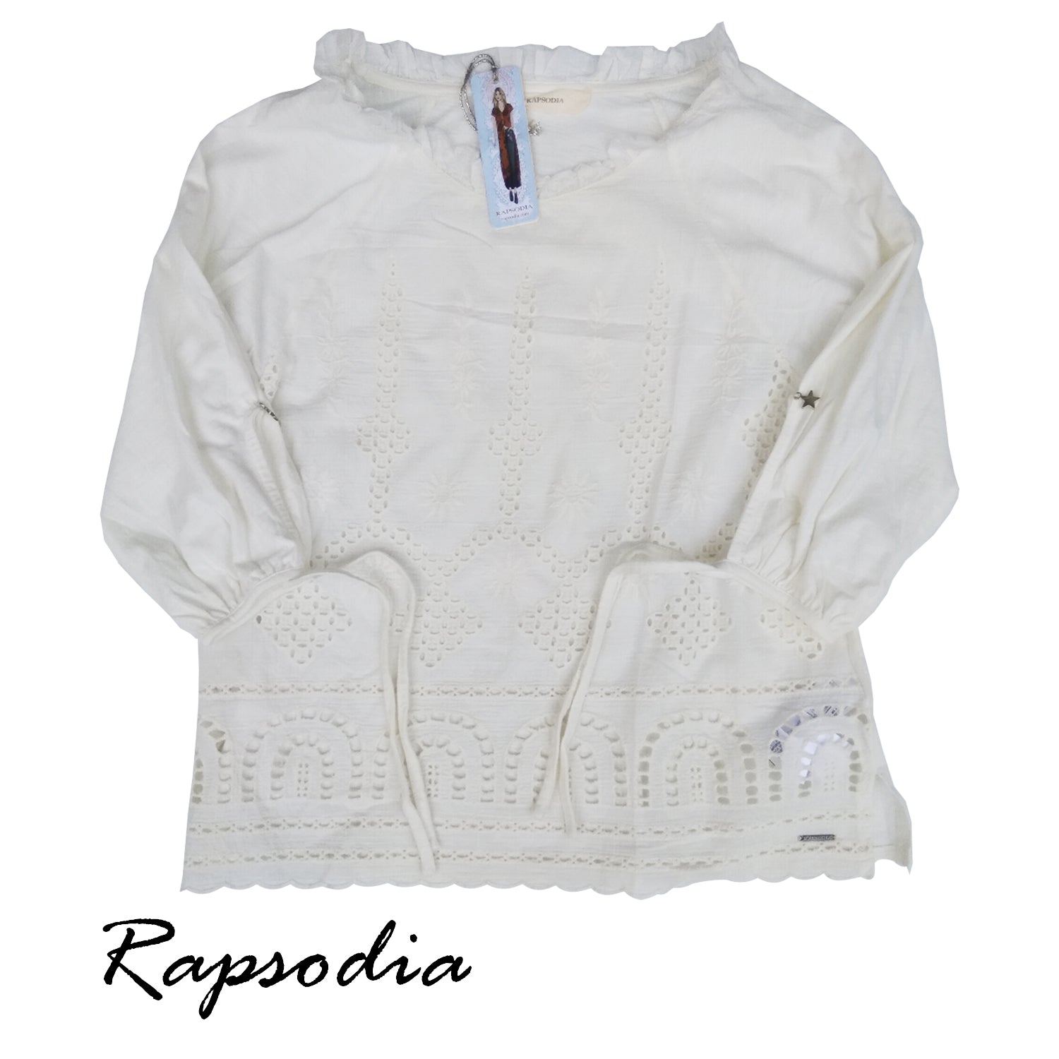 Blusa Rapsodia Rem Pullov Blanco