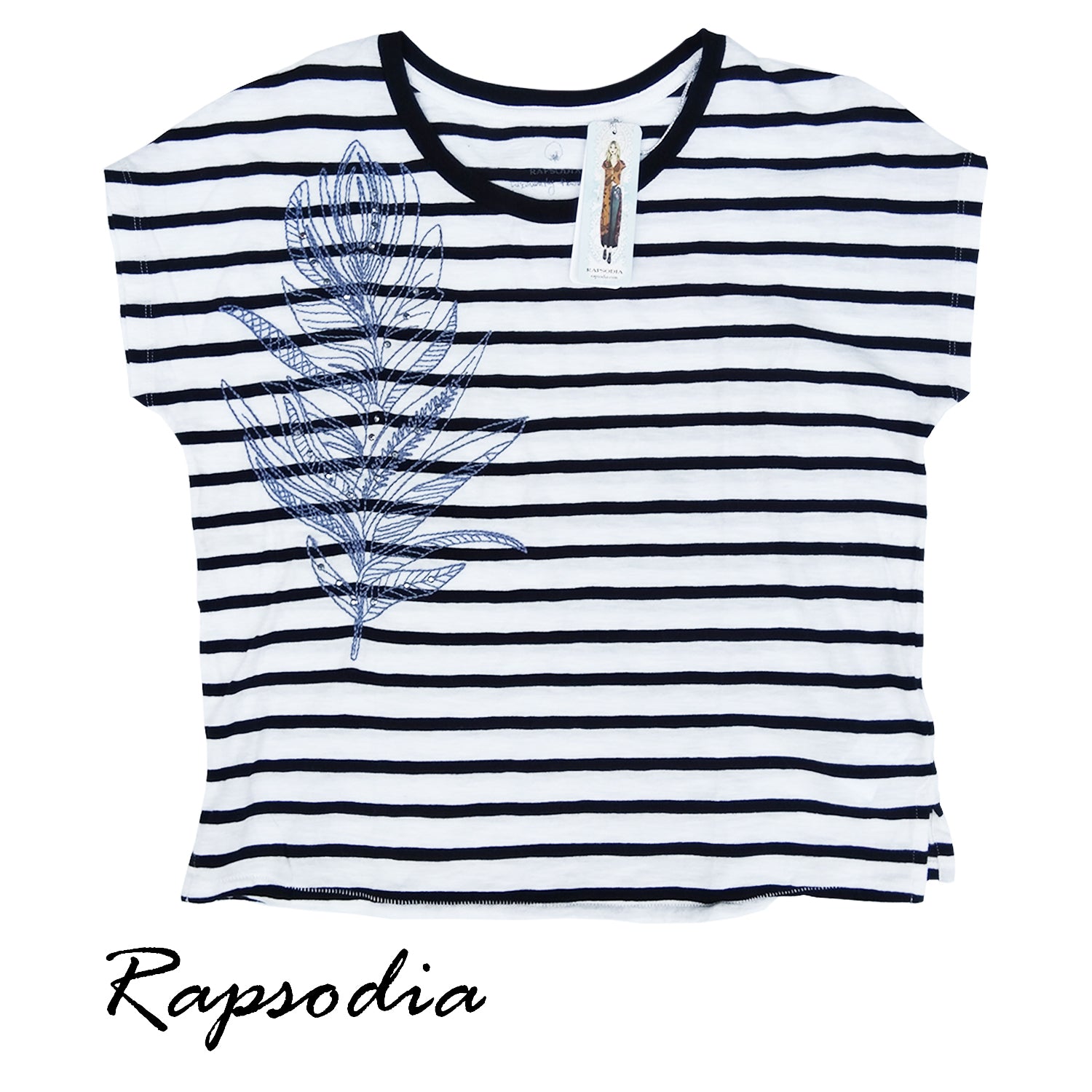 Polera Rapsodia Rem Scot Blanco Negro
