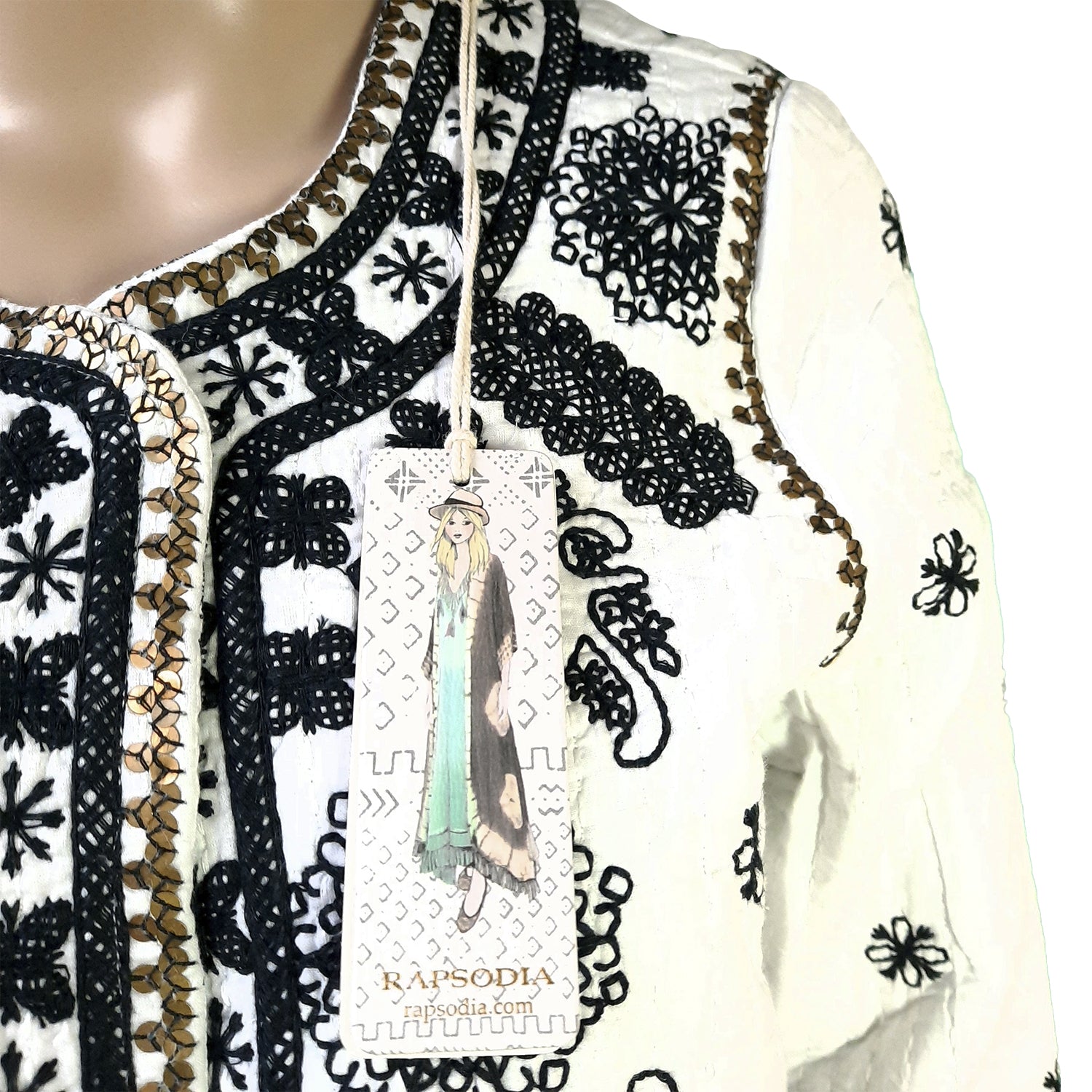Chaqueta Rapsodia Doba Antik Negro