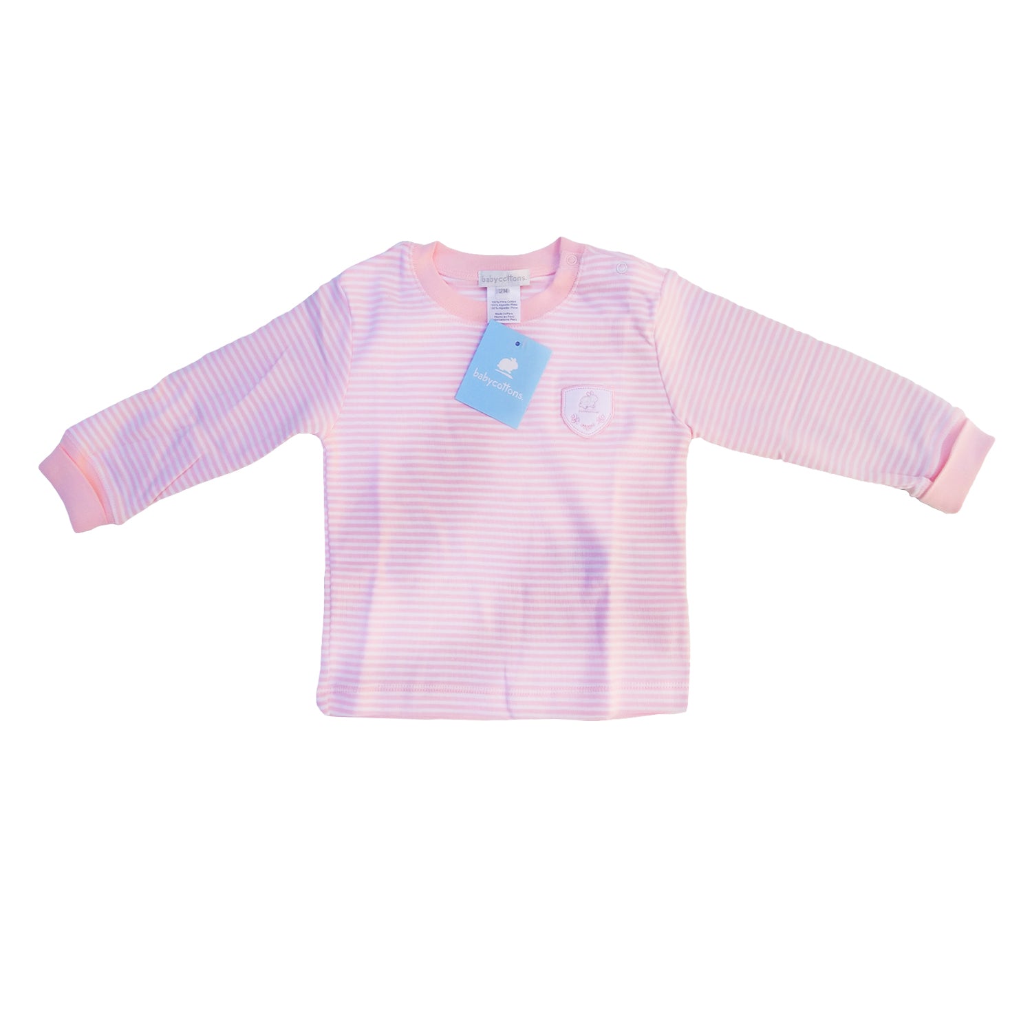 Pijama Babycottons Blanco Rosa