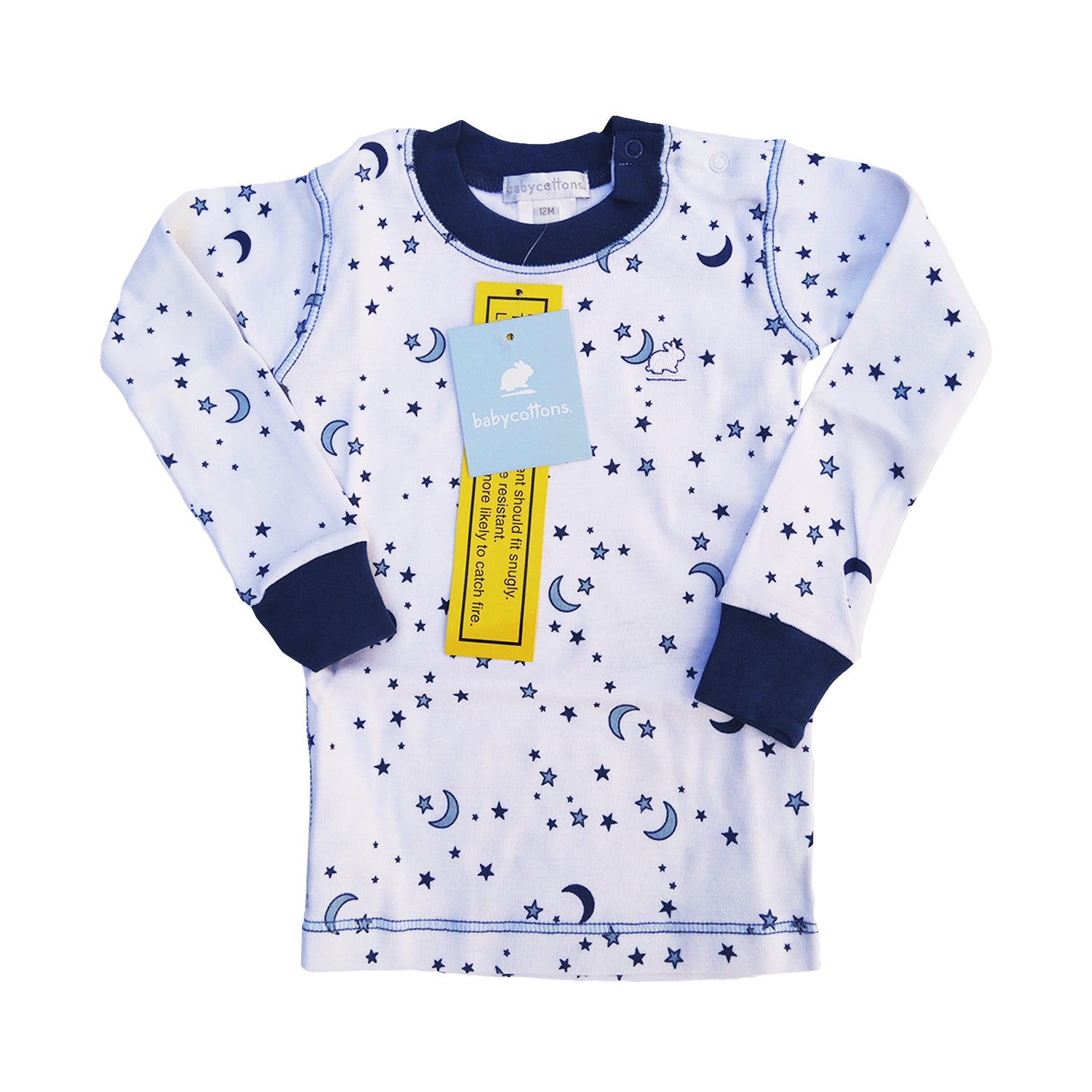 Pijama Babycottons Blanco Azul