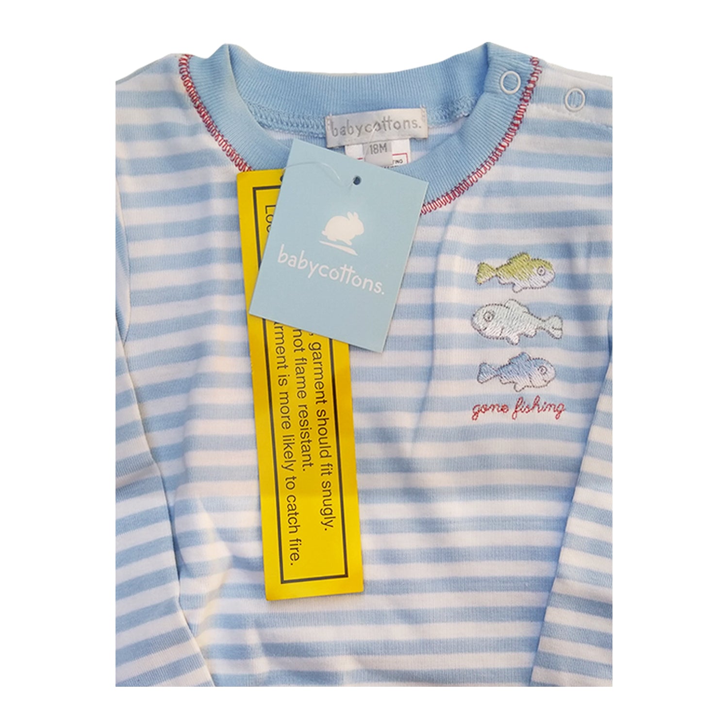 Pijama Fishing Blanco Celeste