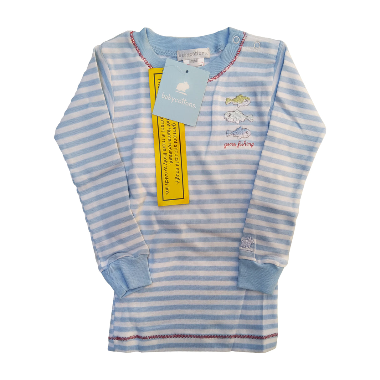Pijama Fishing Blanco Celeste
