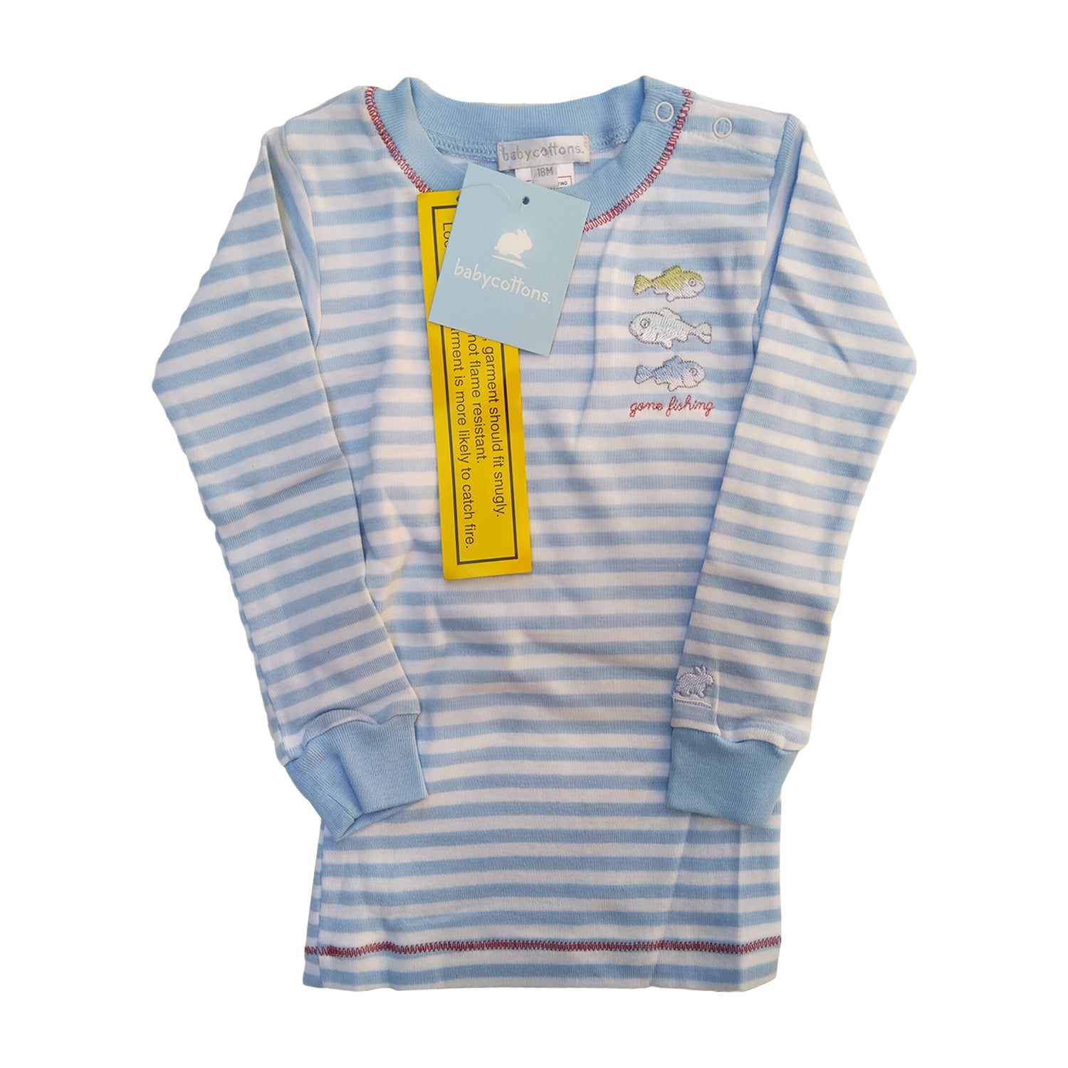 Pijama Fishing Blanco Celeste