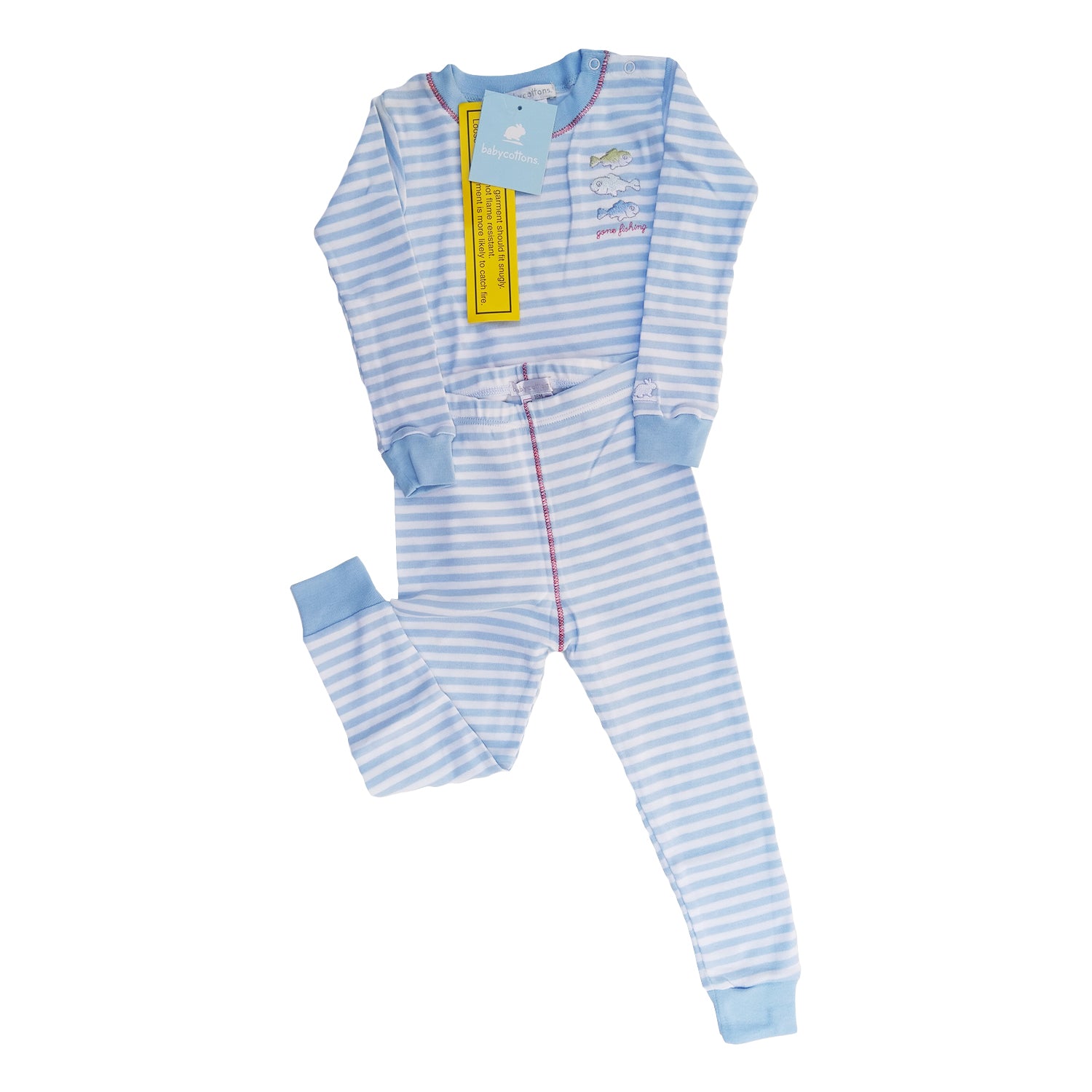 Pijama Fishing Blanco Celeste