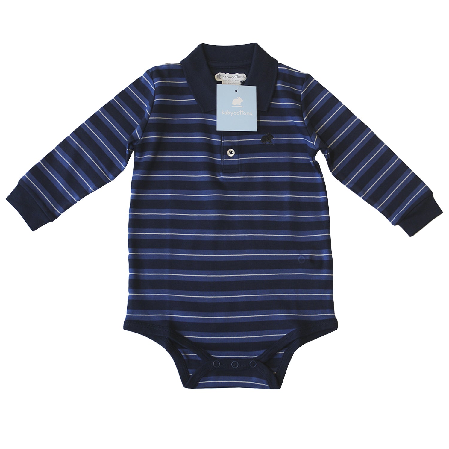 Body Babycottons C/Polo William Ray ML Azul