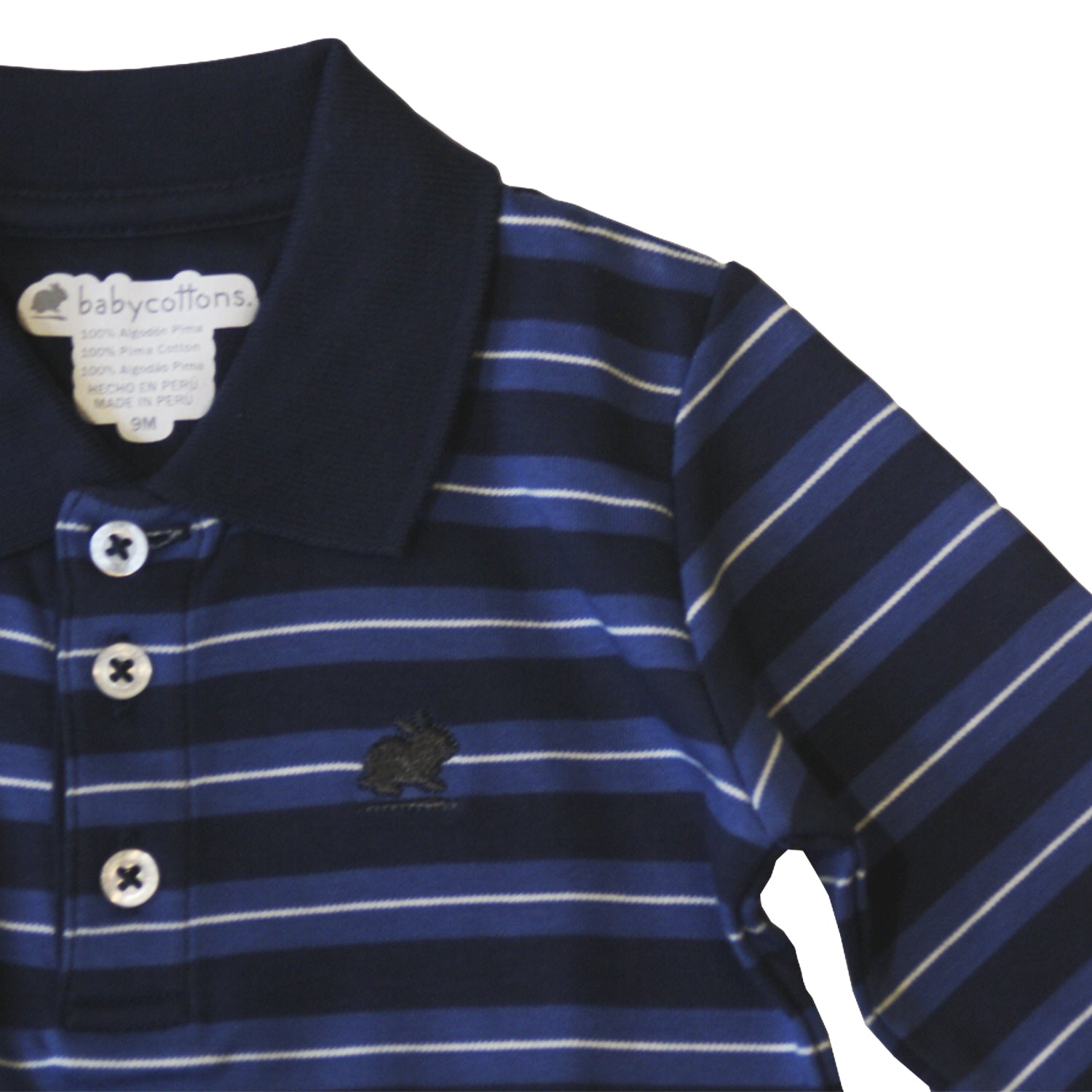Body Babycottons C/Polo William Ray ML Azul