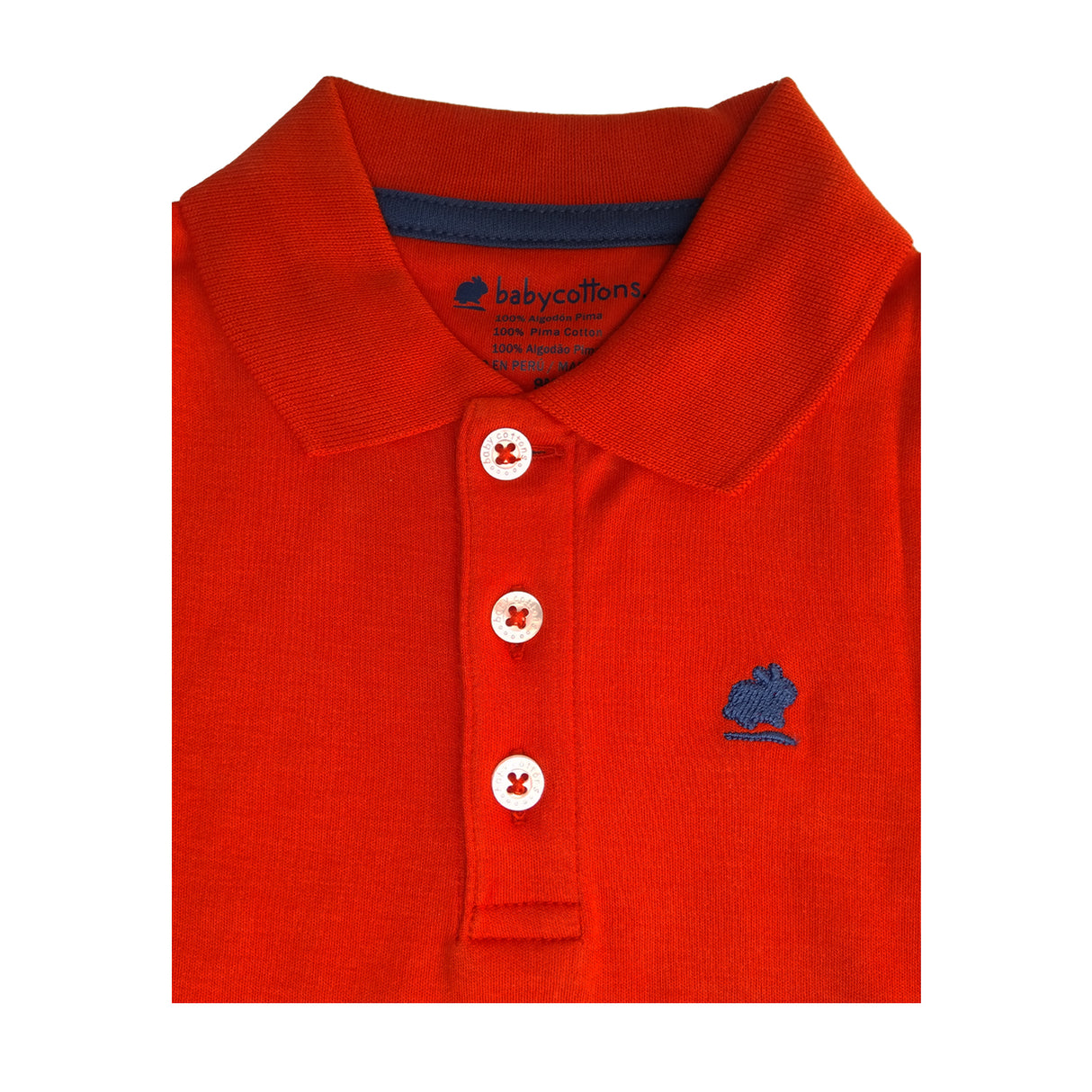 Polera C/Polo MC Rojo Tomate