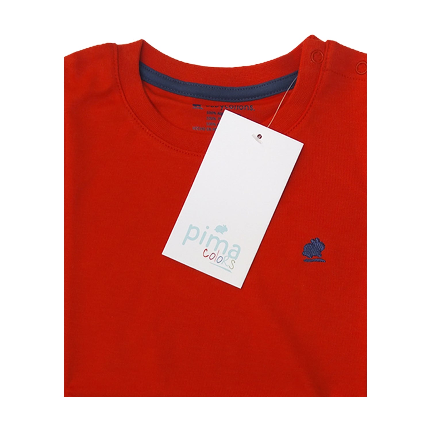 Polera Babycottons Mc C/ Cuello Redondo Rojo