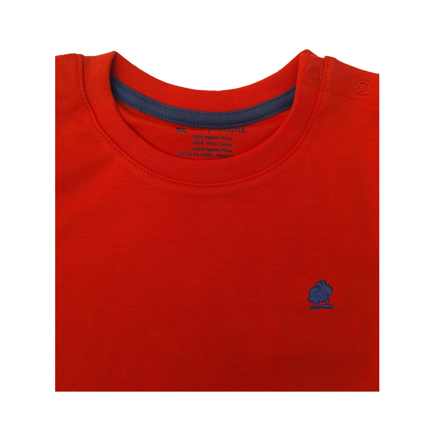 Polera Babycottons Mc C/ Cuello Redondo Rojo