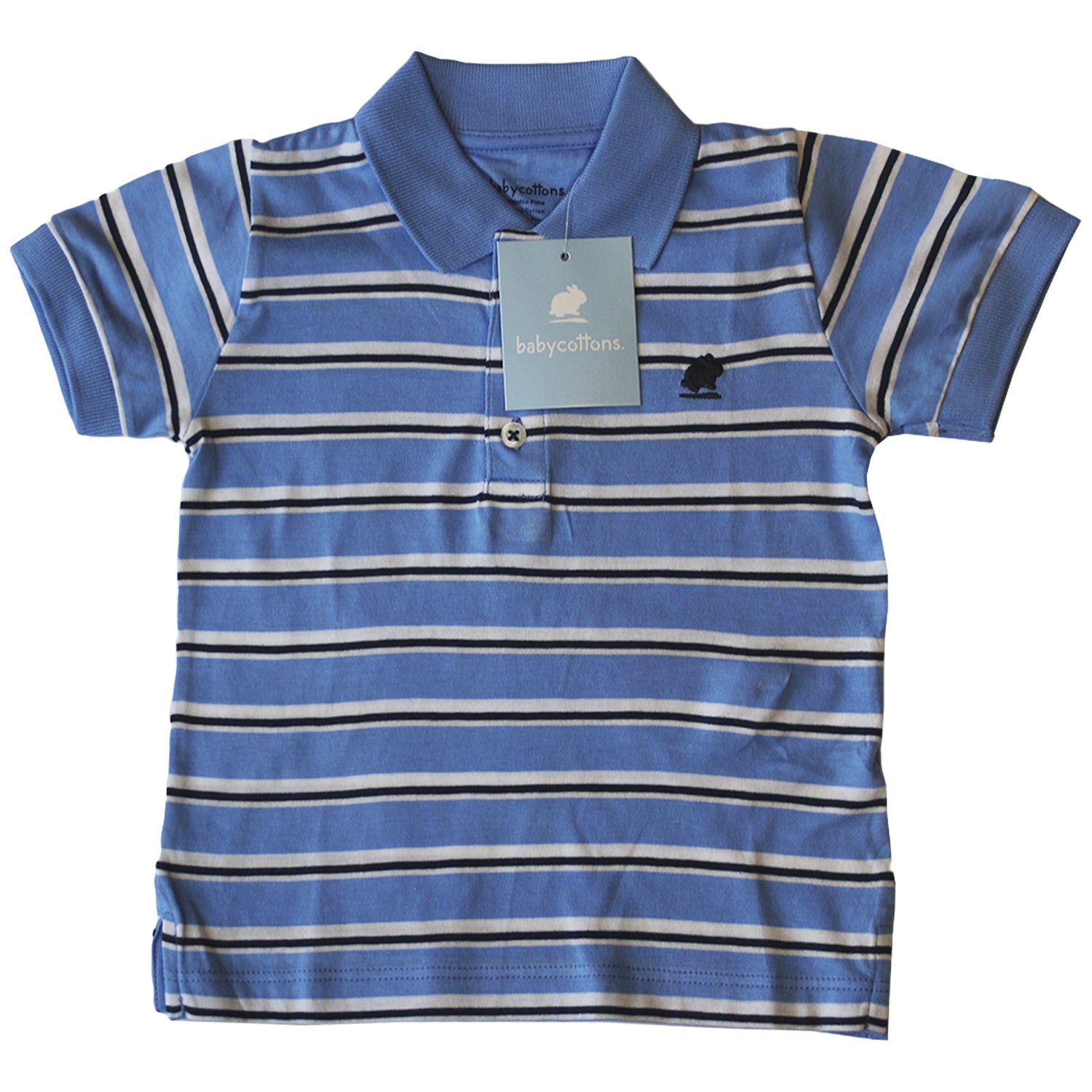 Remera Babycottons C/Polo Tom Ray Mc Celeste