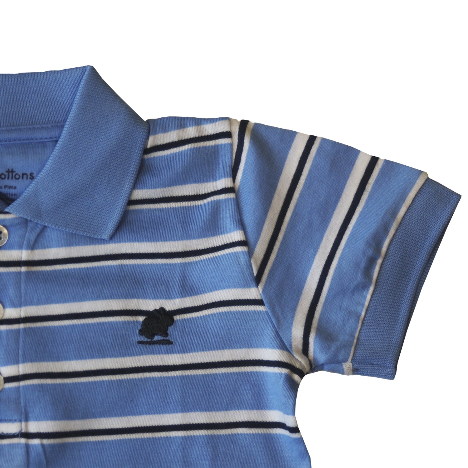 Remera Babycottons C/Polo Tom Ray Mc Celeste