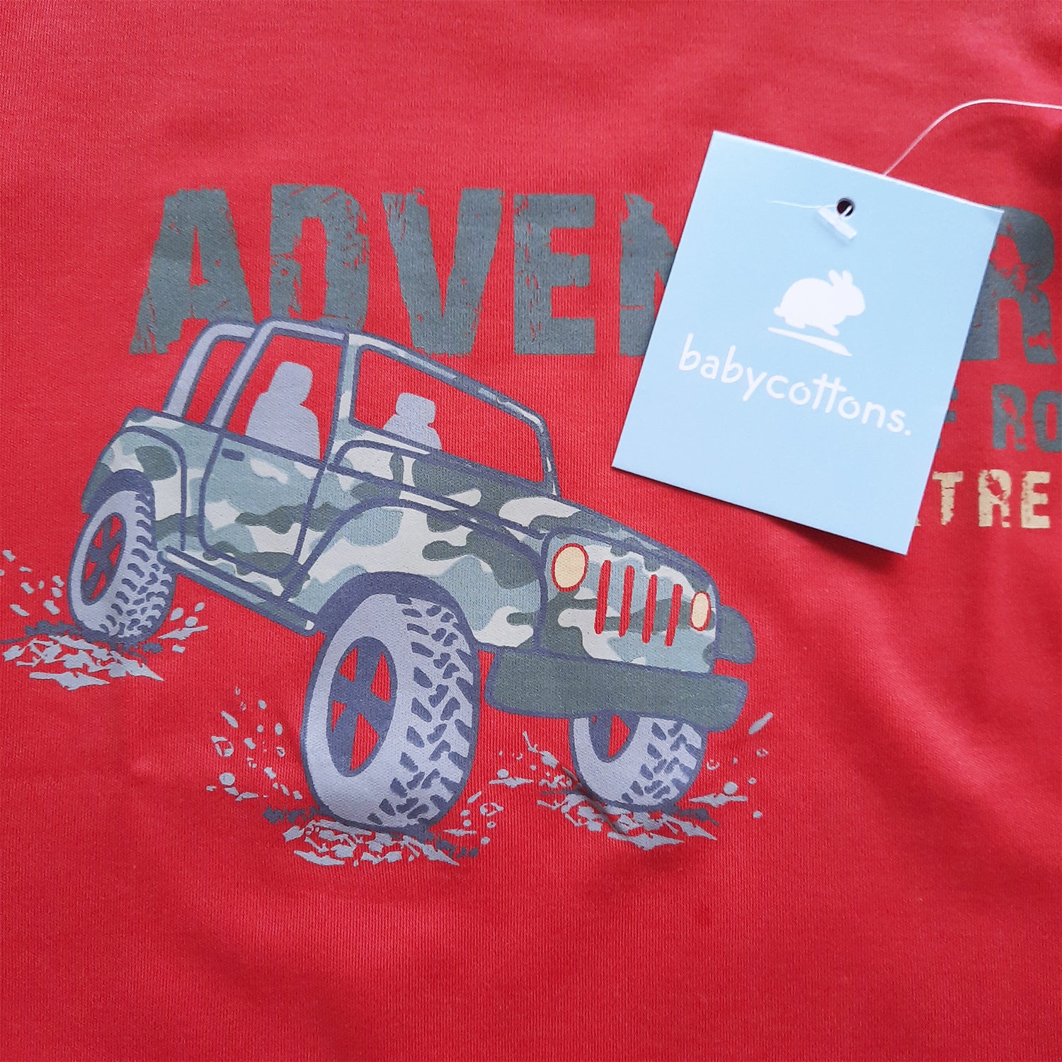 Camiseta Babycottons Adventure MC Rojo
