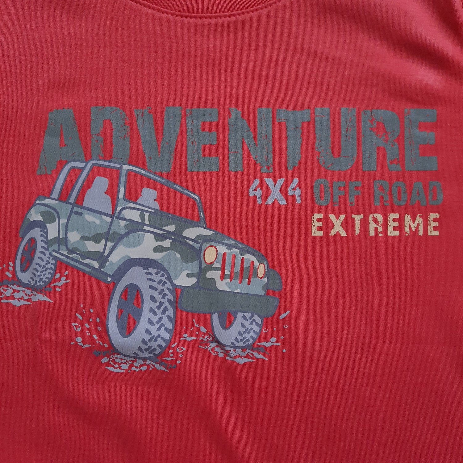 Camiseta Babycottons Adventure MC Rojo