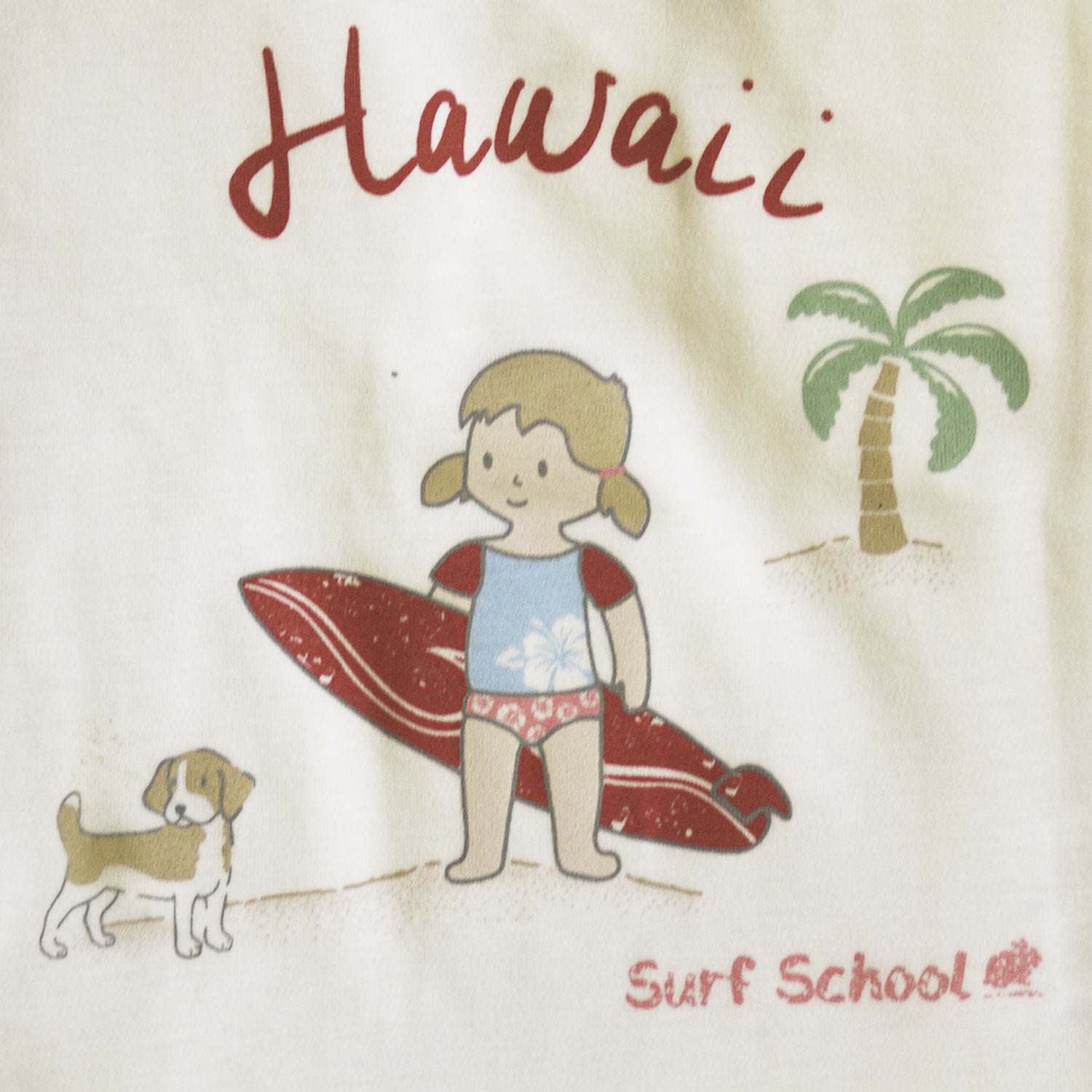 Camiseta Babycottons Hawaii Blanco y Rosa
