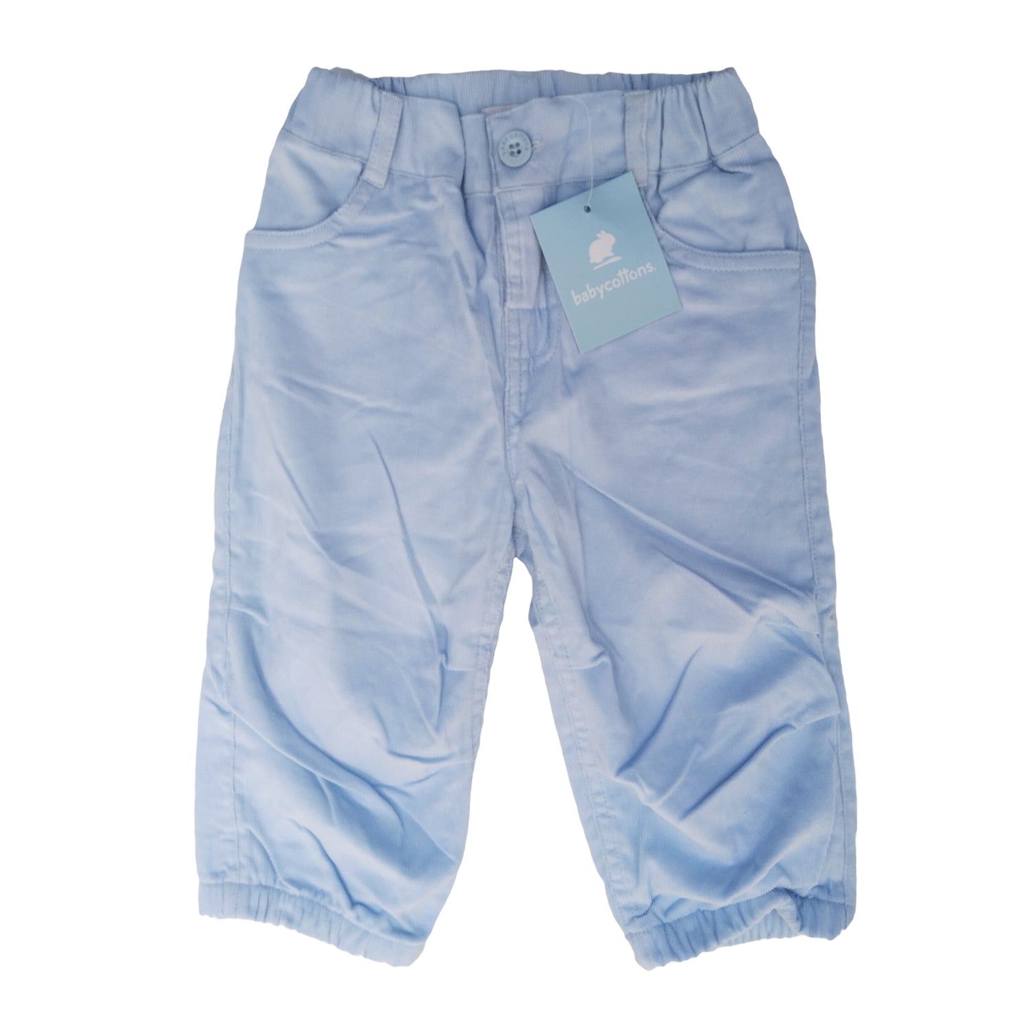 Pantalon Babycottons Corderoy Forrado Celeste