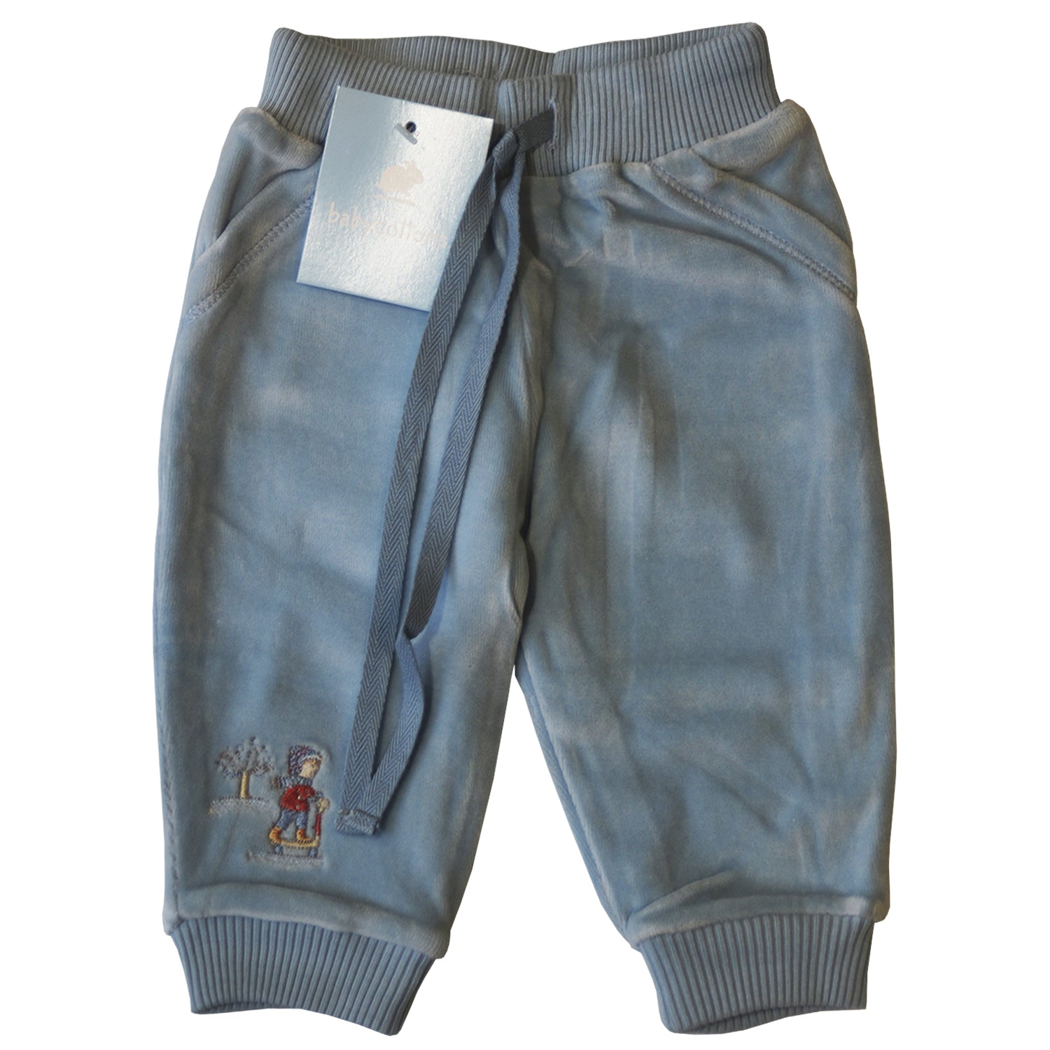 Pantalon Babycottons Reversible Forrado Plush Celeste